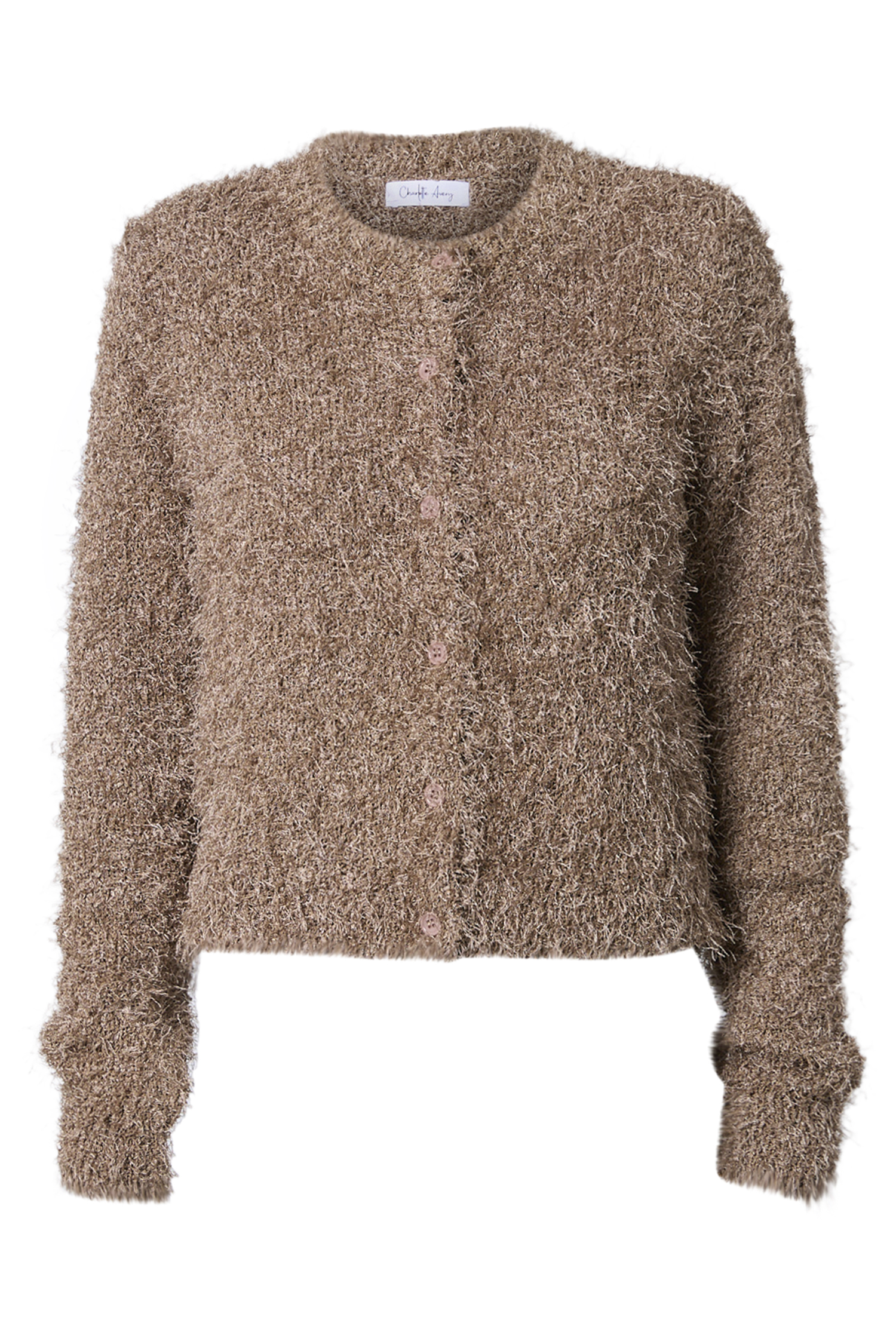 Fuzzy Button Front Cardigan