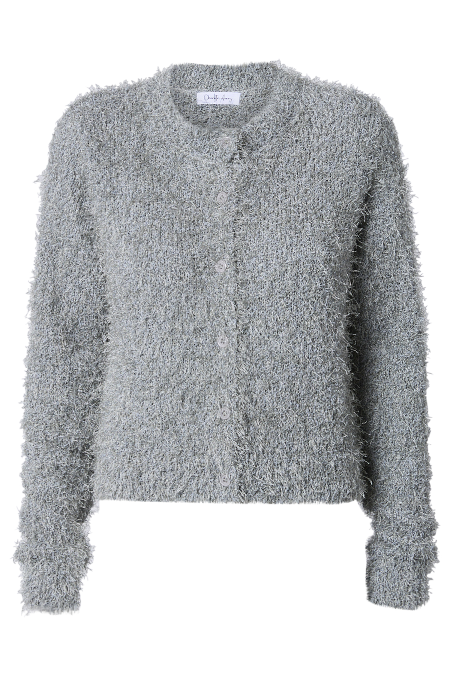 Fuzzy Button Front Cardigan