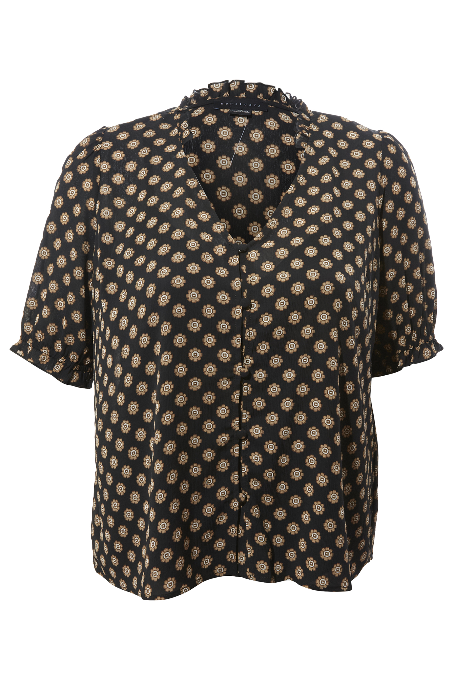 Sanctuary Ruffle V-Neck Blouse