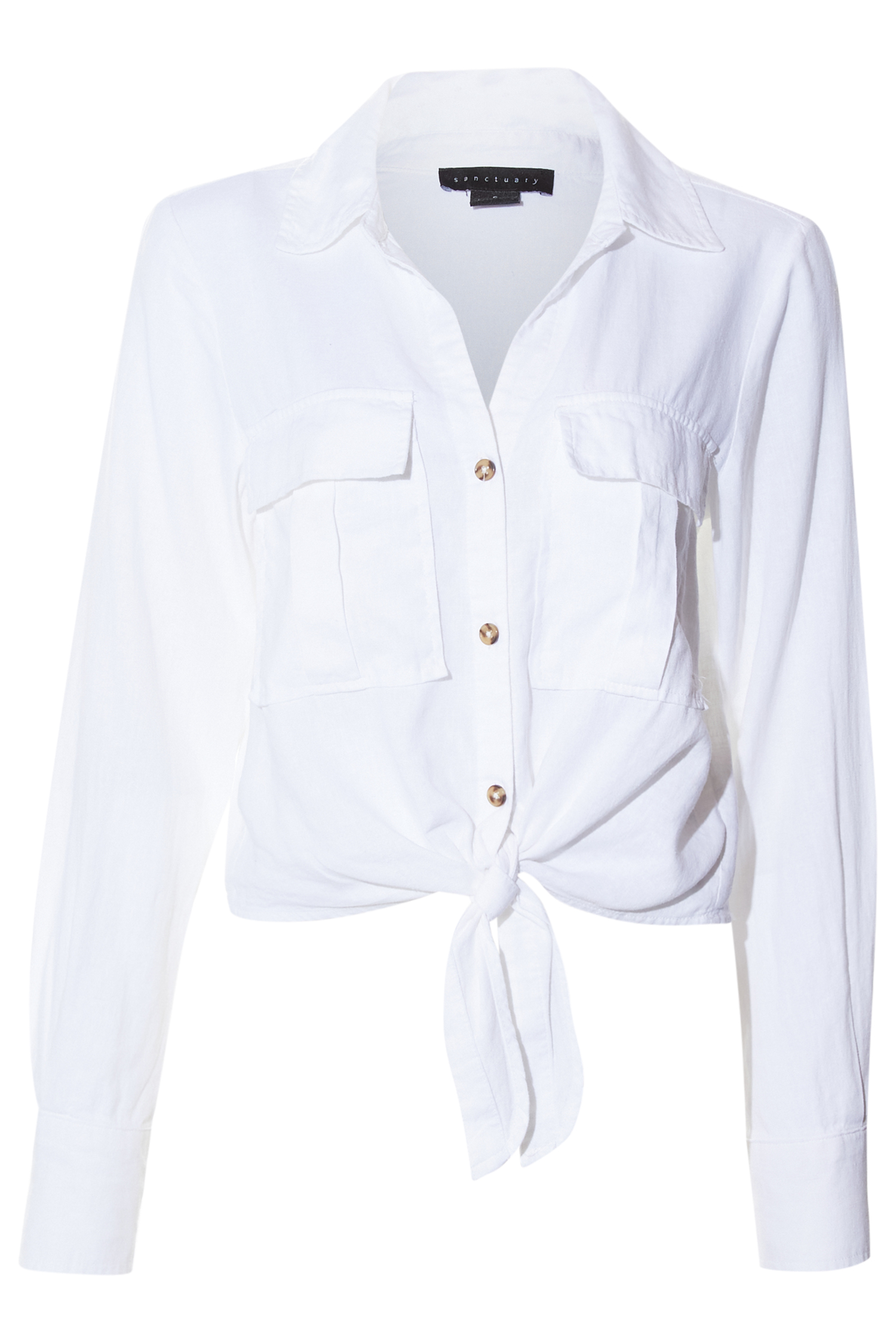 Sanctuary Tie Front Button Up