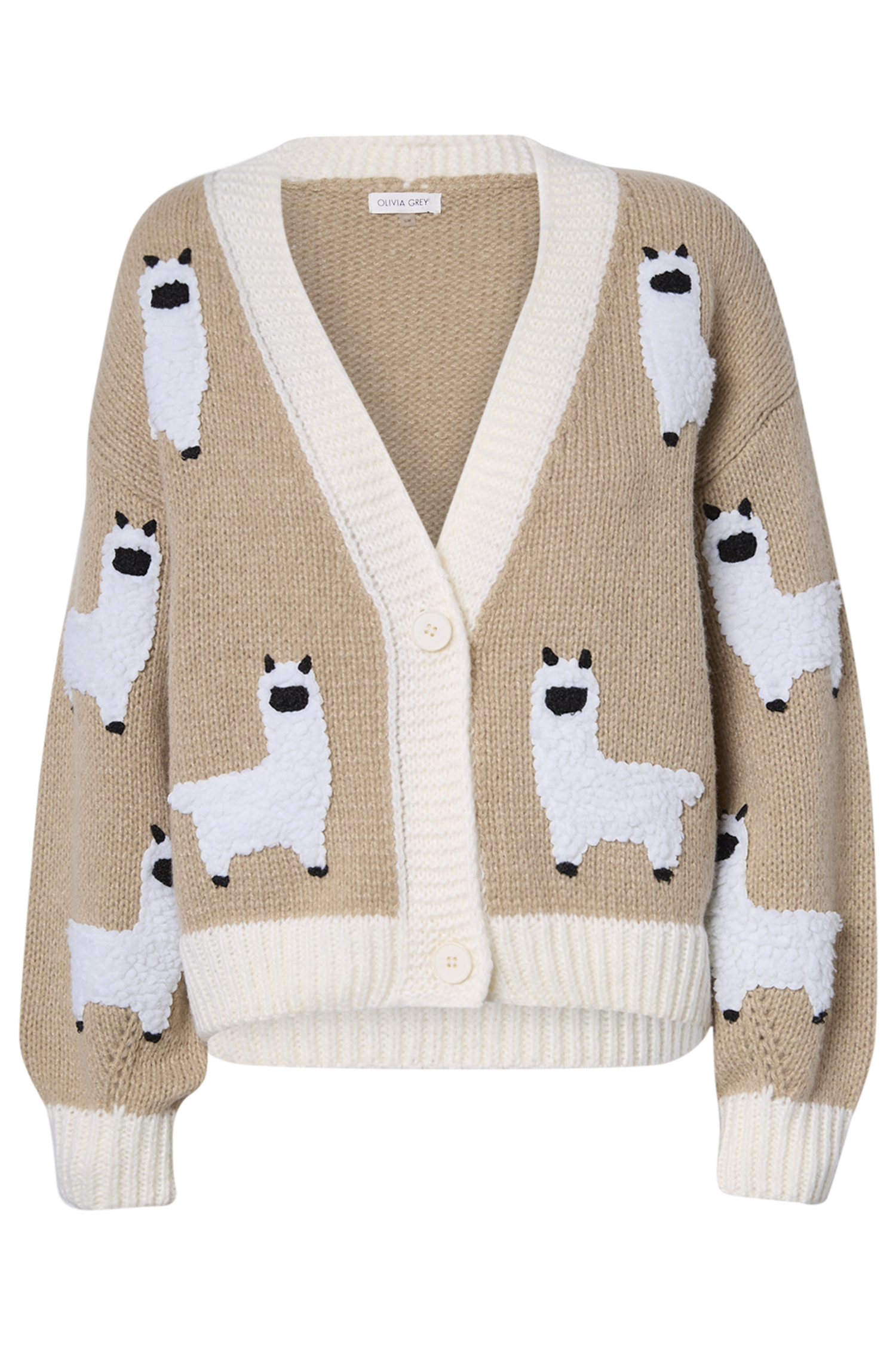 Llamas Printed Cardigan