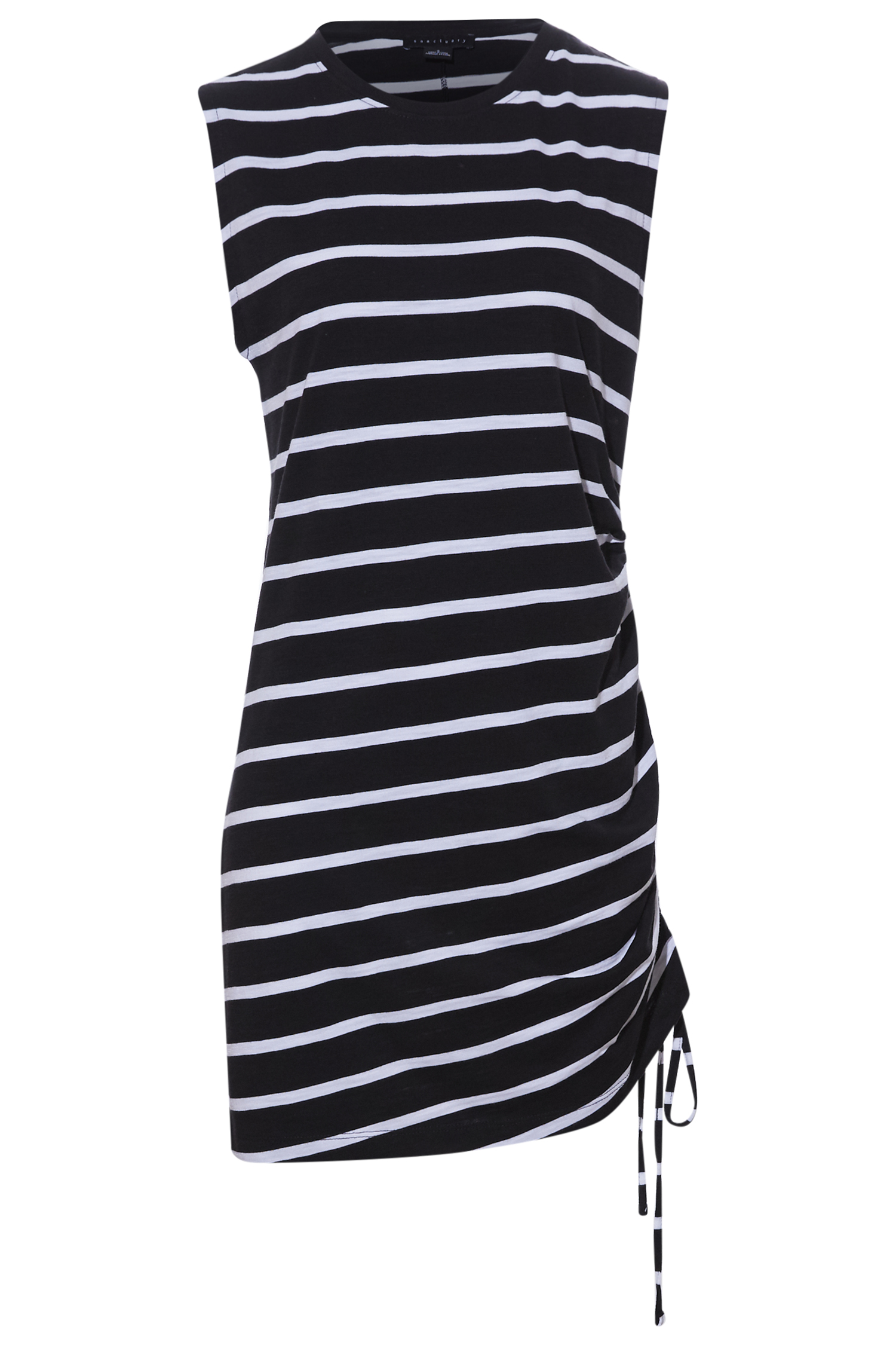 Sanctuary Striped Side Ruched Dress