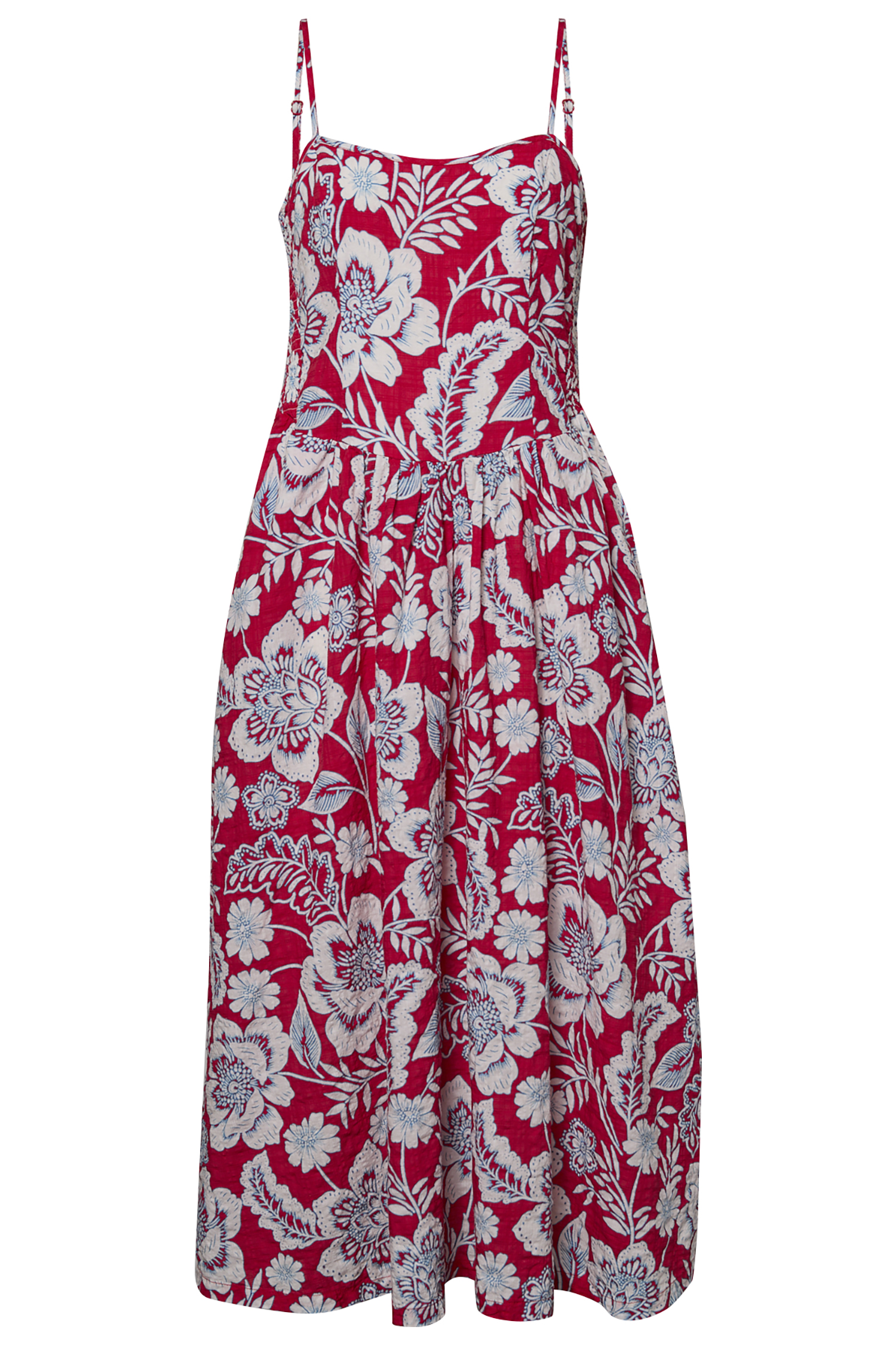 new look red floral midi dress Red Floral Ruched Front Midi Dress