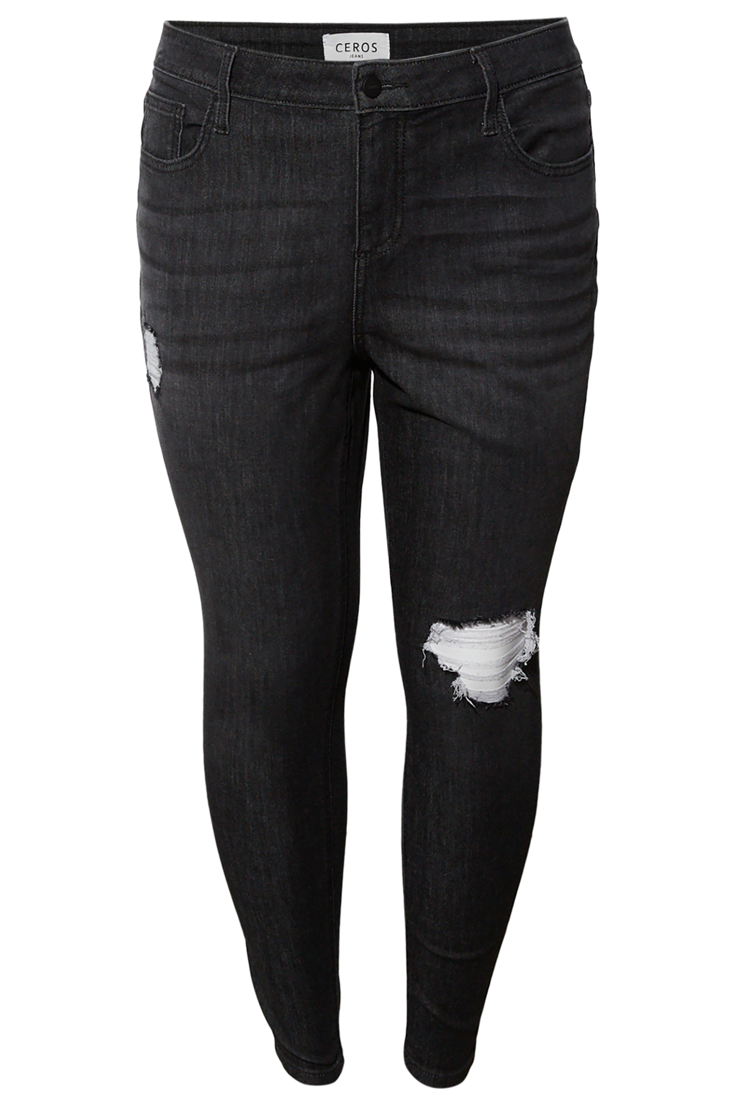 Ceros High Rise Distressed Denim