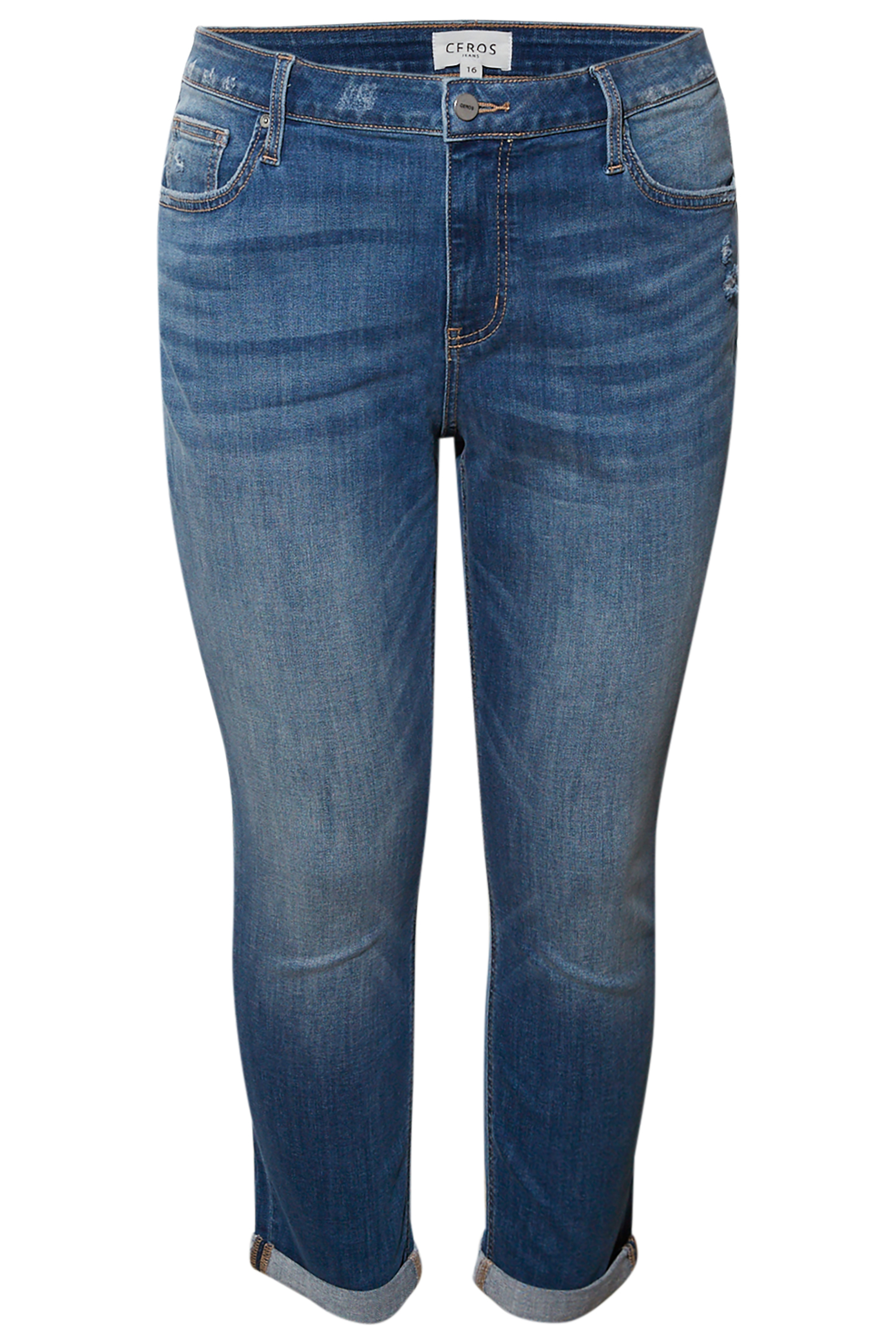 Ceros High Rise Cuffed Jeans