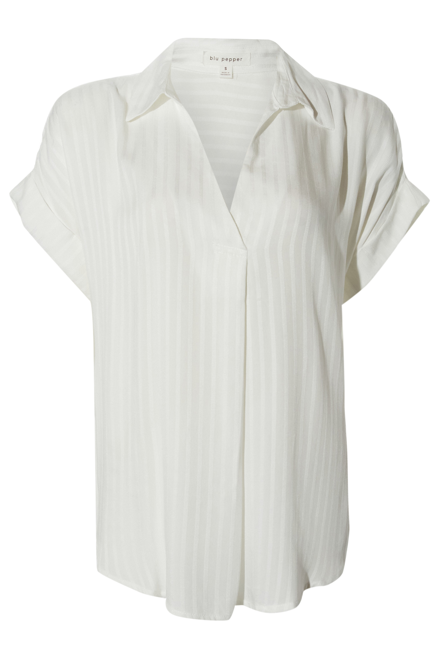 Short Sleeve Collared Blouse