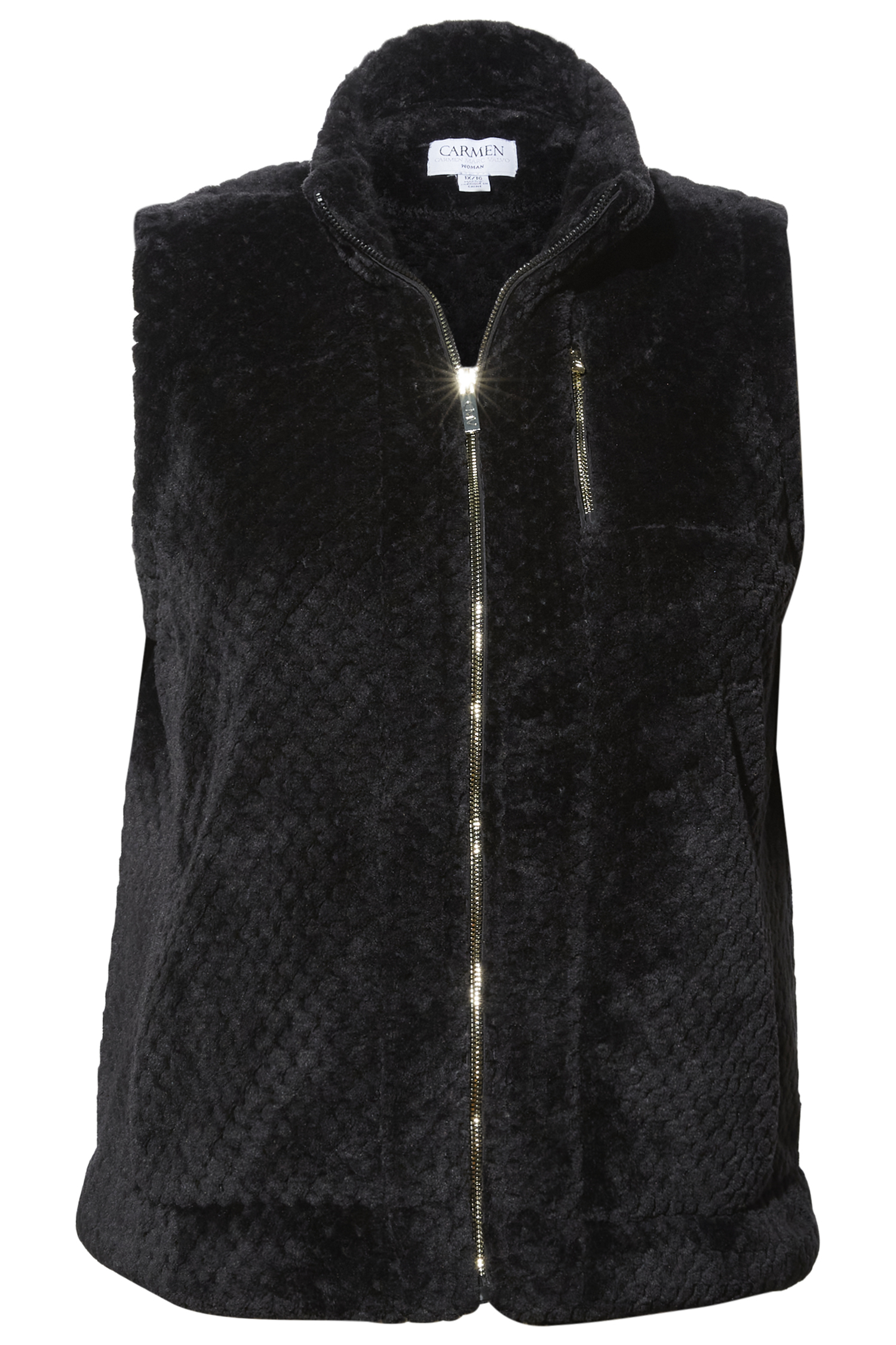 Fuzzy Zip Front Vest