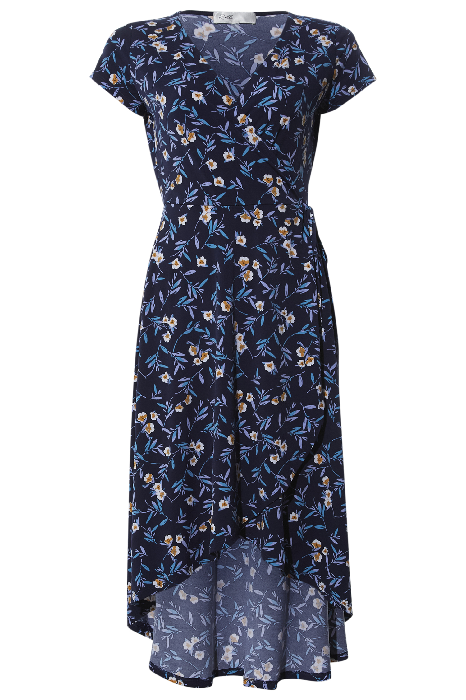 Floral Faux Wrap Dress
