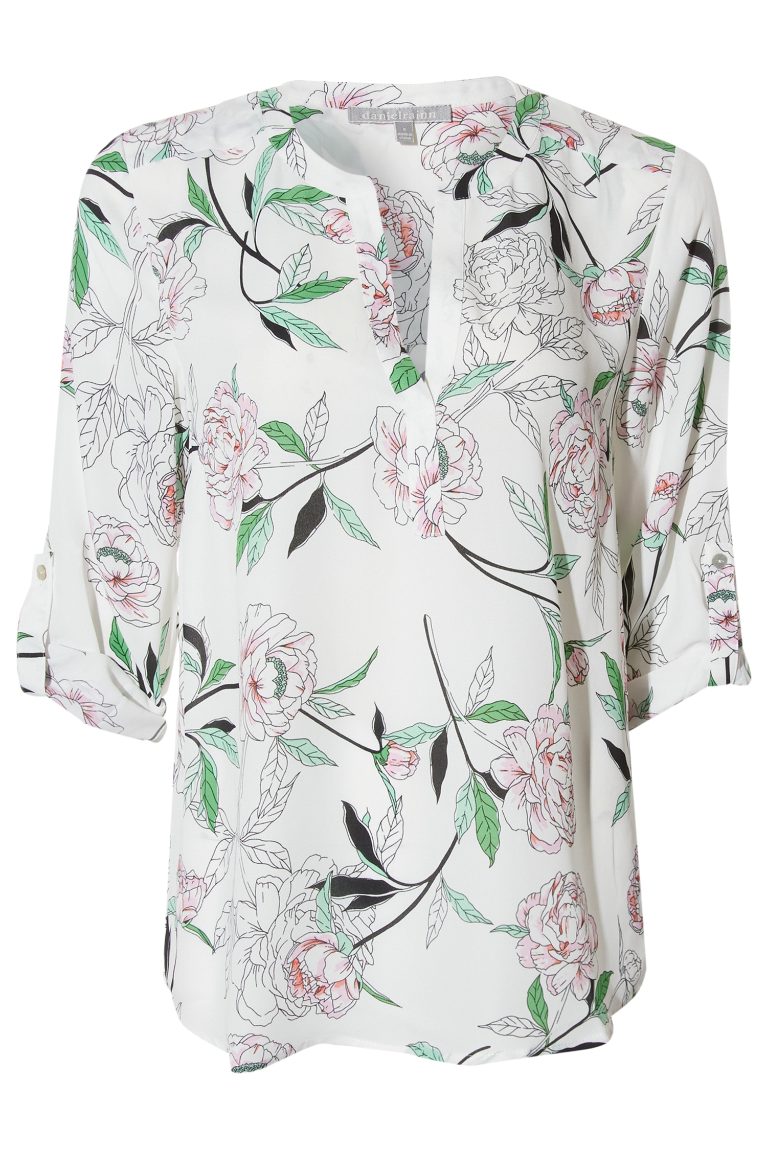 Daniel Rainn Split Neck Top