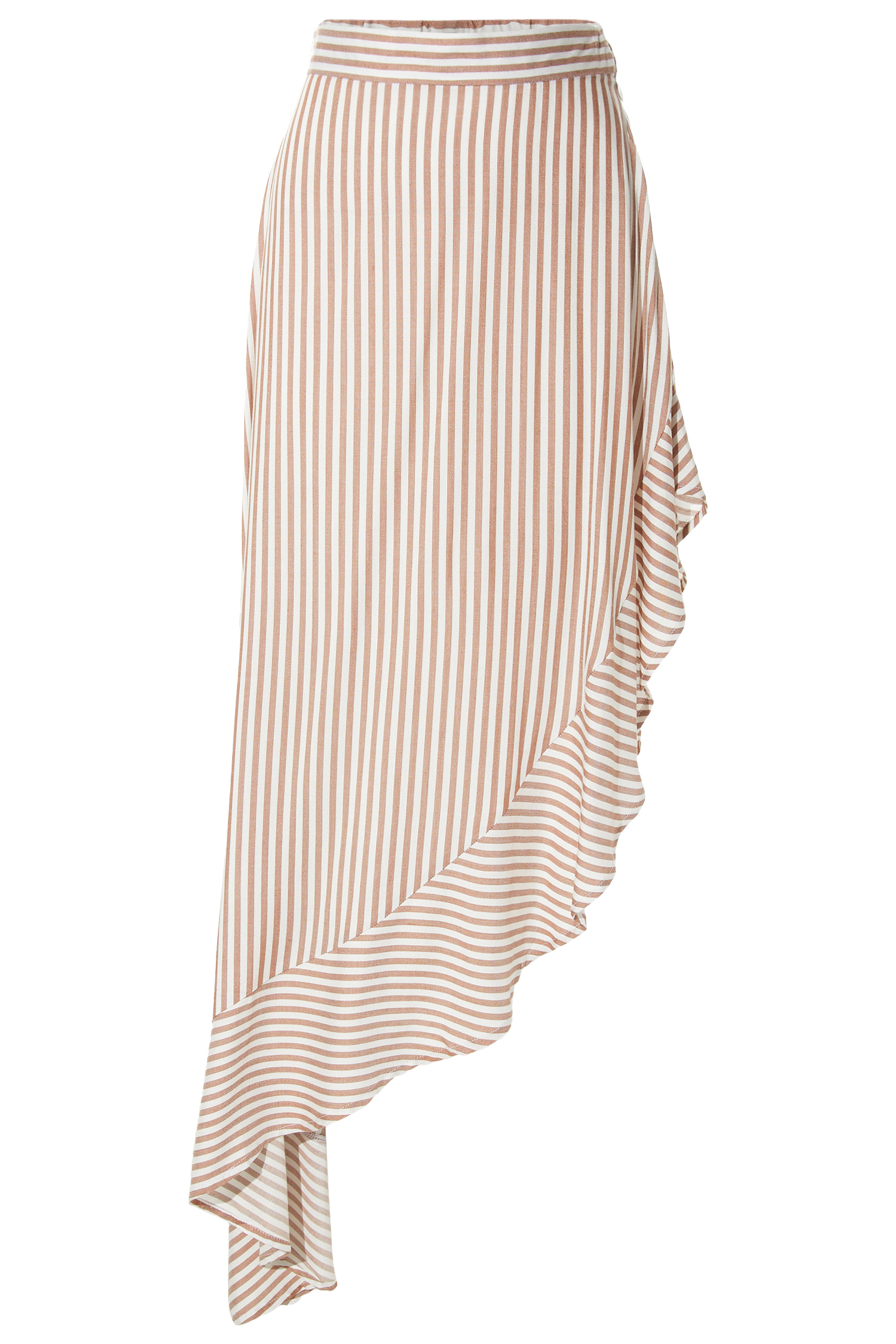 Stripe High Low Maxi Skirt