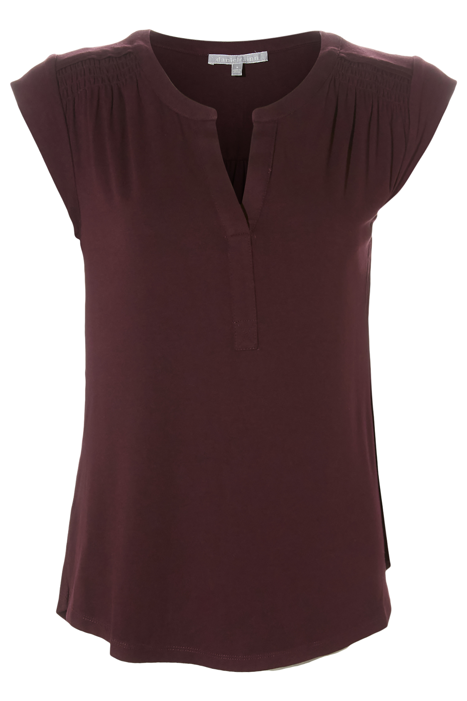 Daniel Rainn Split Neck Printed Top