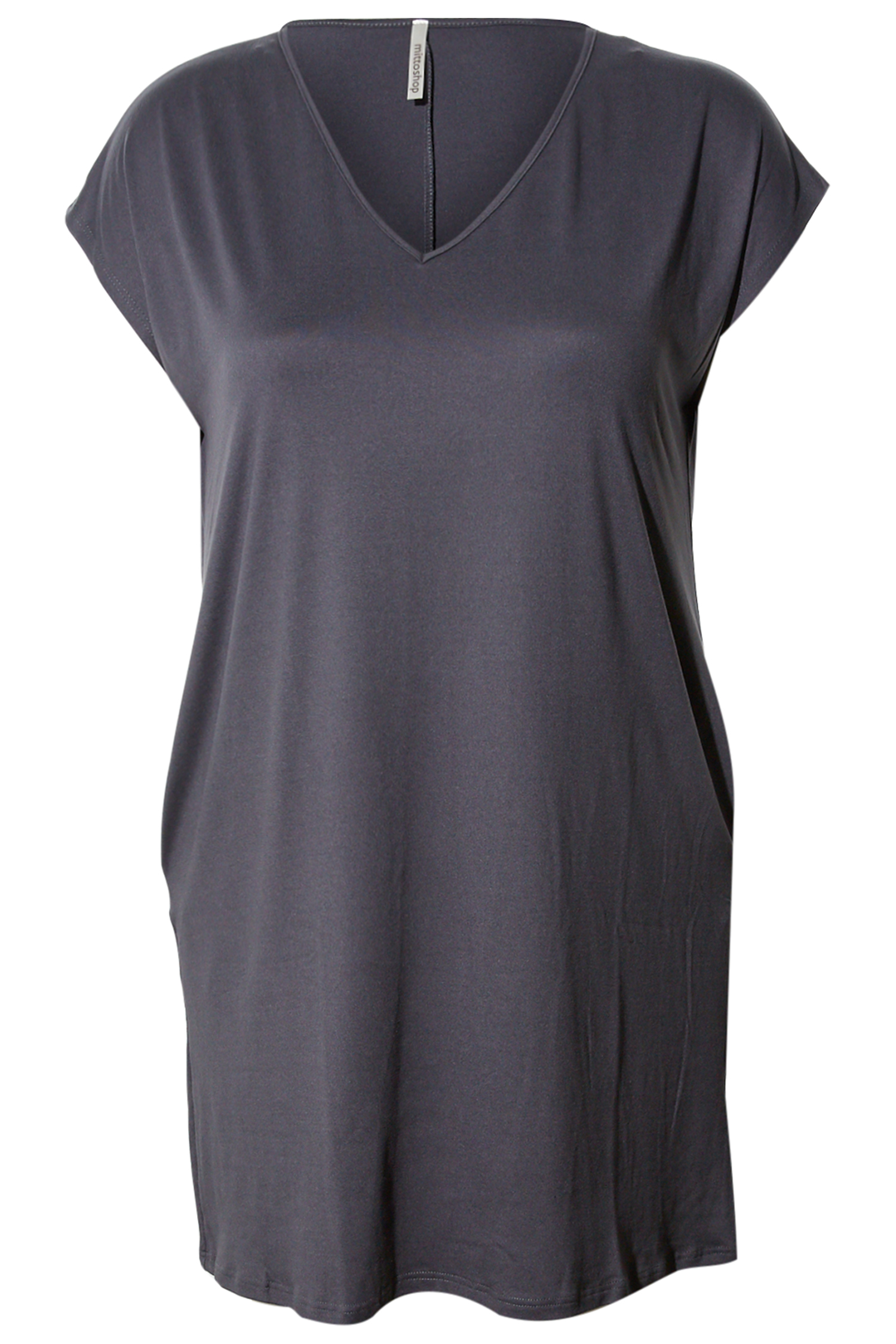 V-Neck Dolman Sleeve Mini Dress