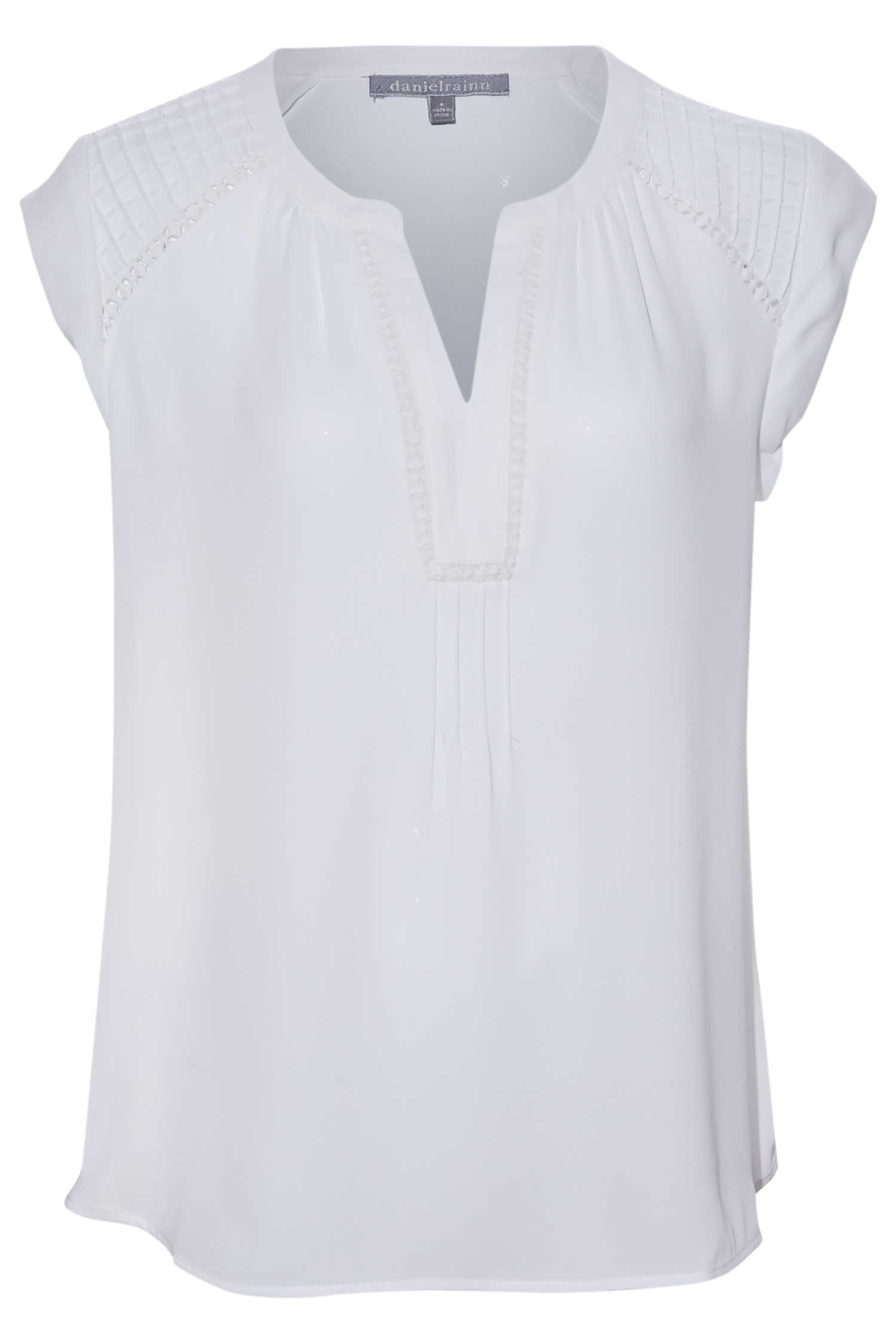 Daniel Rainn Crochet Detail Top