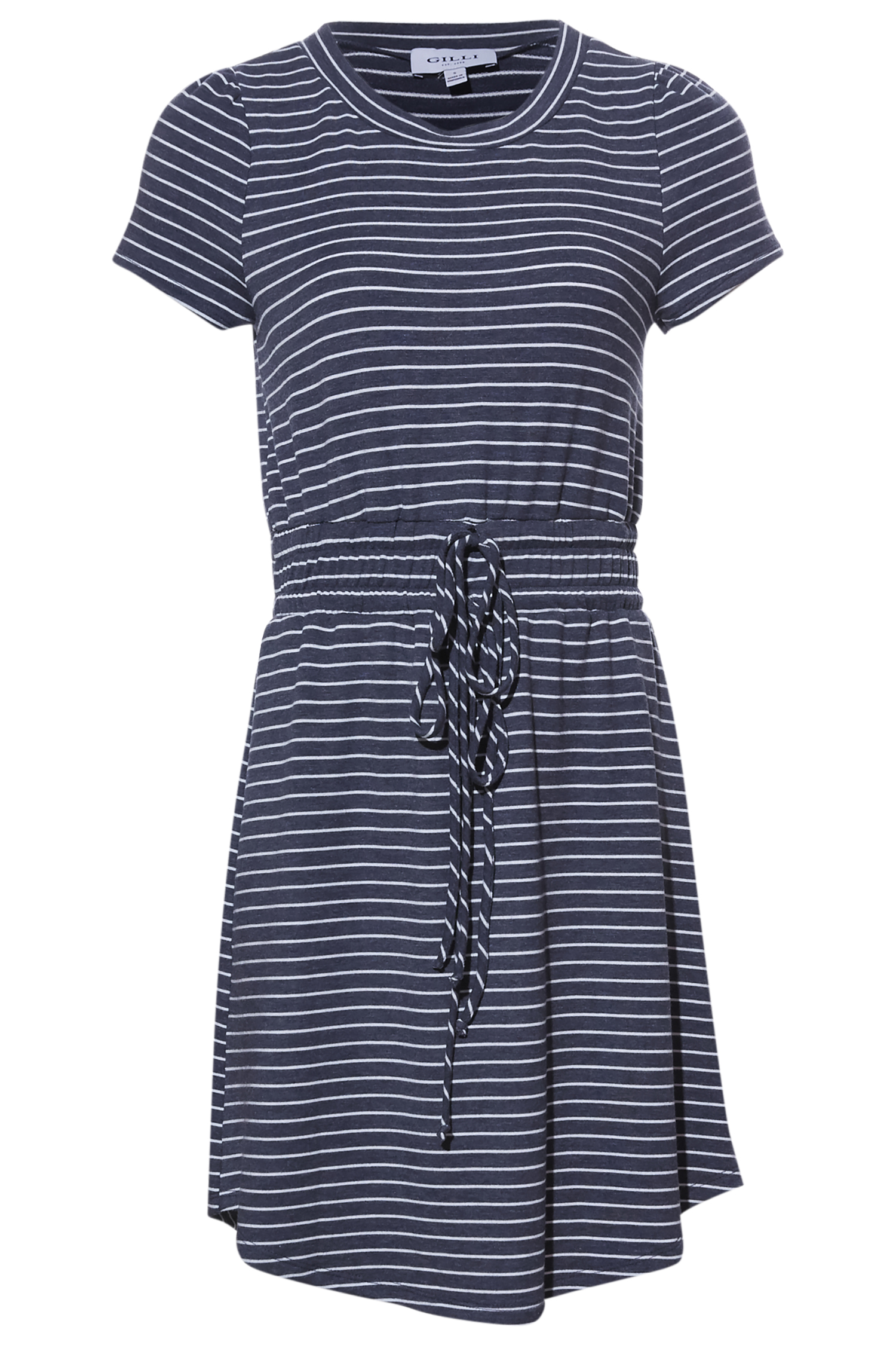 Striped Front Tie Mini Dress