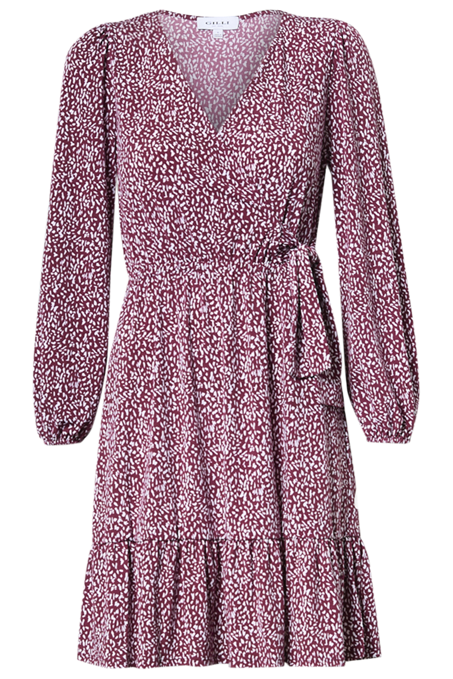 Long Sleeve Surplice Dress