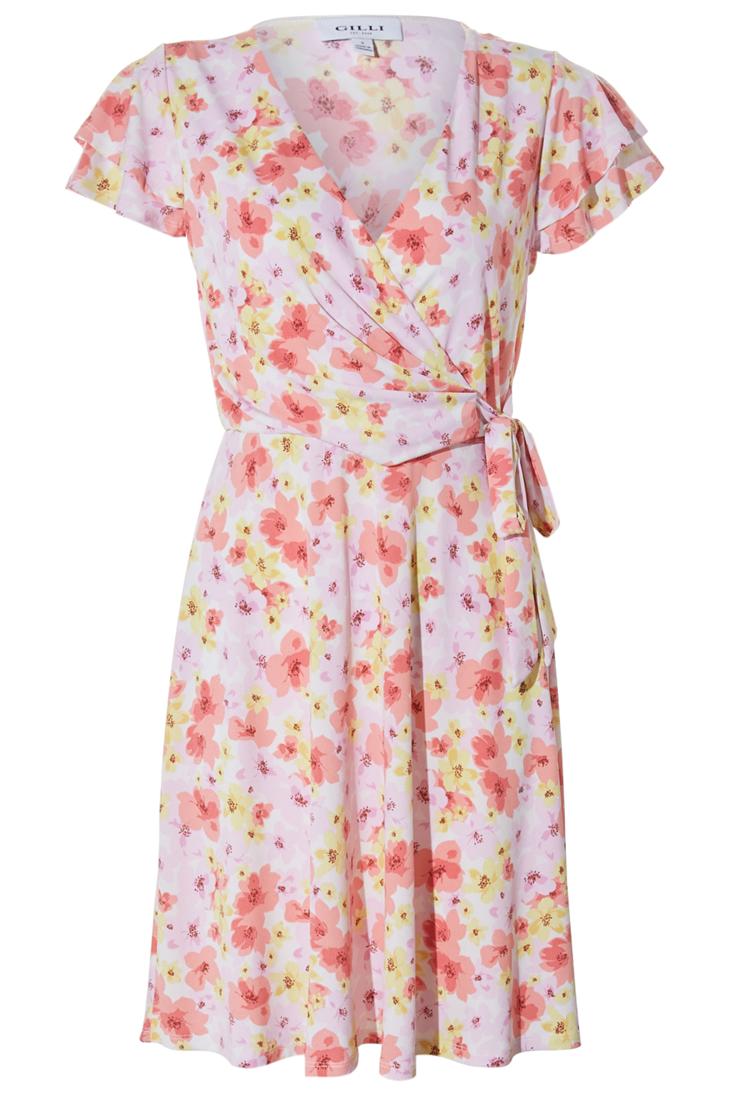 Tie Waist Wrap Floral Dress