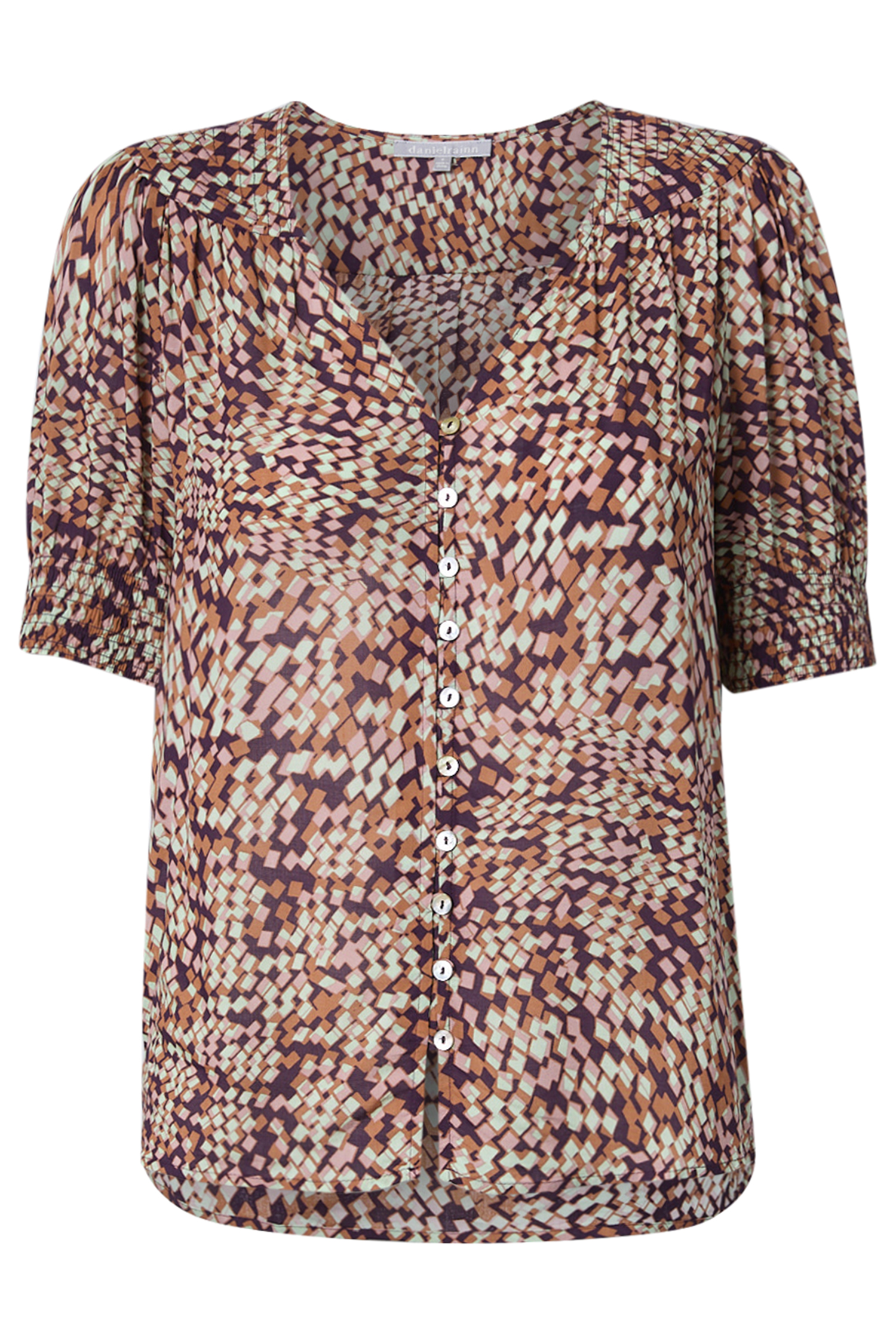 Daniel Rainn Short Sleeve Printed Top