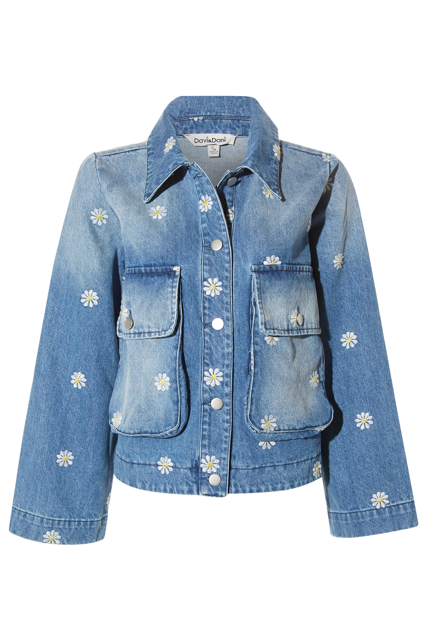Floral Embroidered Denim Jacket