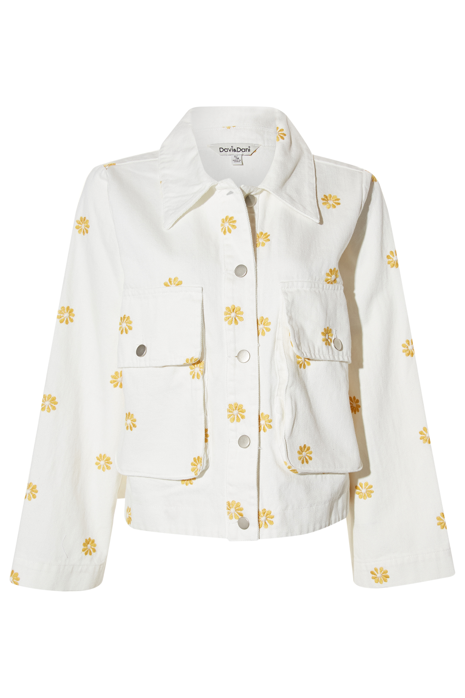 Floral Embroidered Denim Jacket