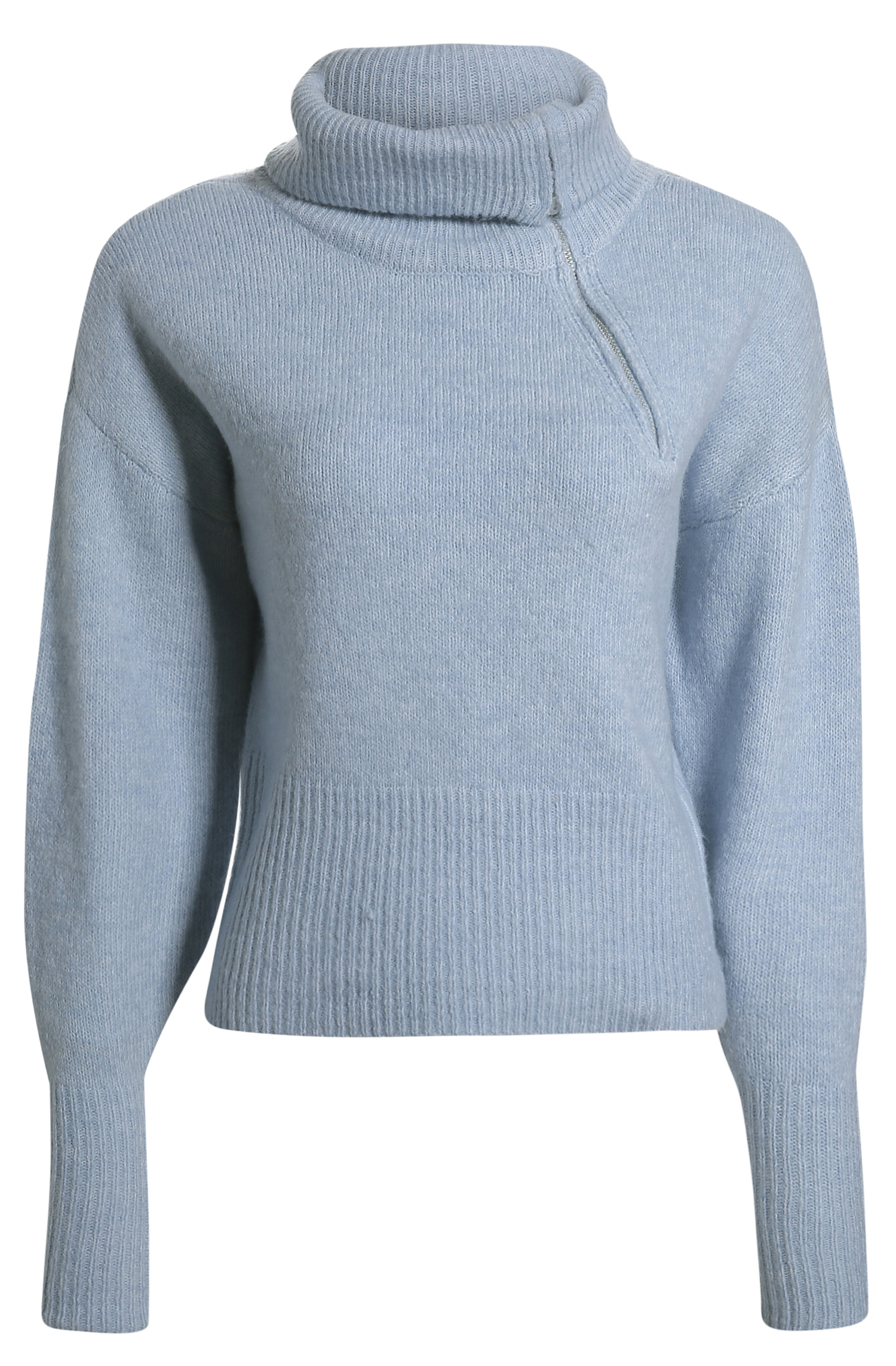 High Neck Half Zip Knit