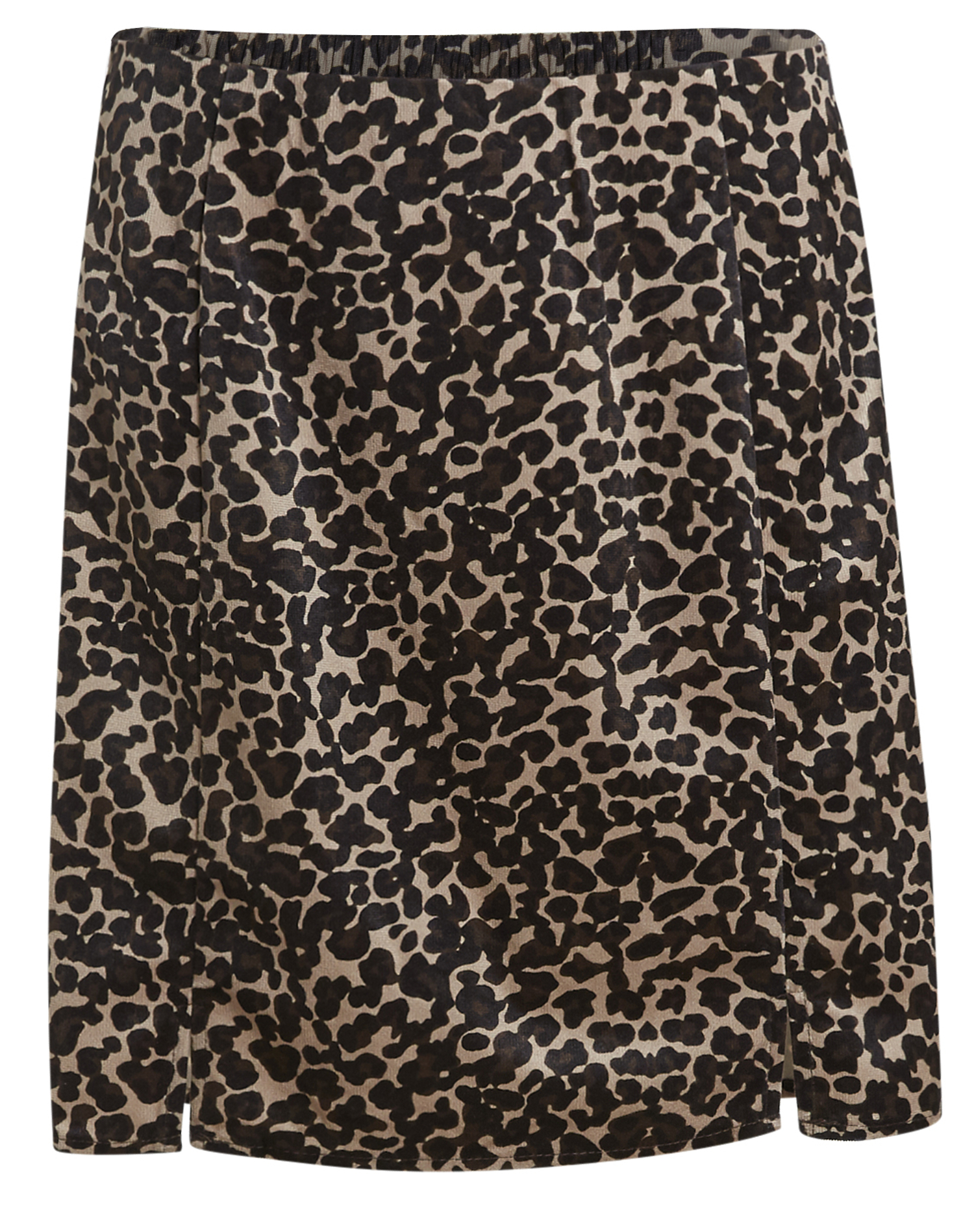 Animal Print Corduroy Mini Skirt