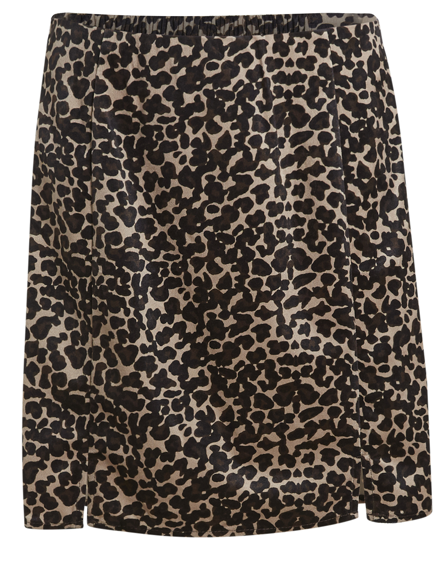 Animal Print Corduroy Mini Skirt