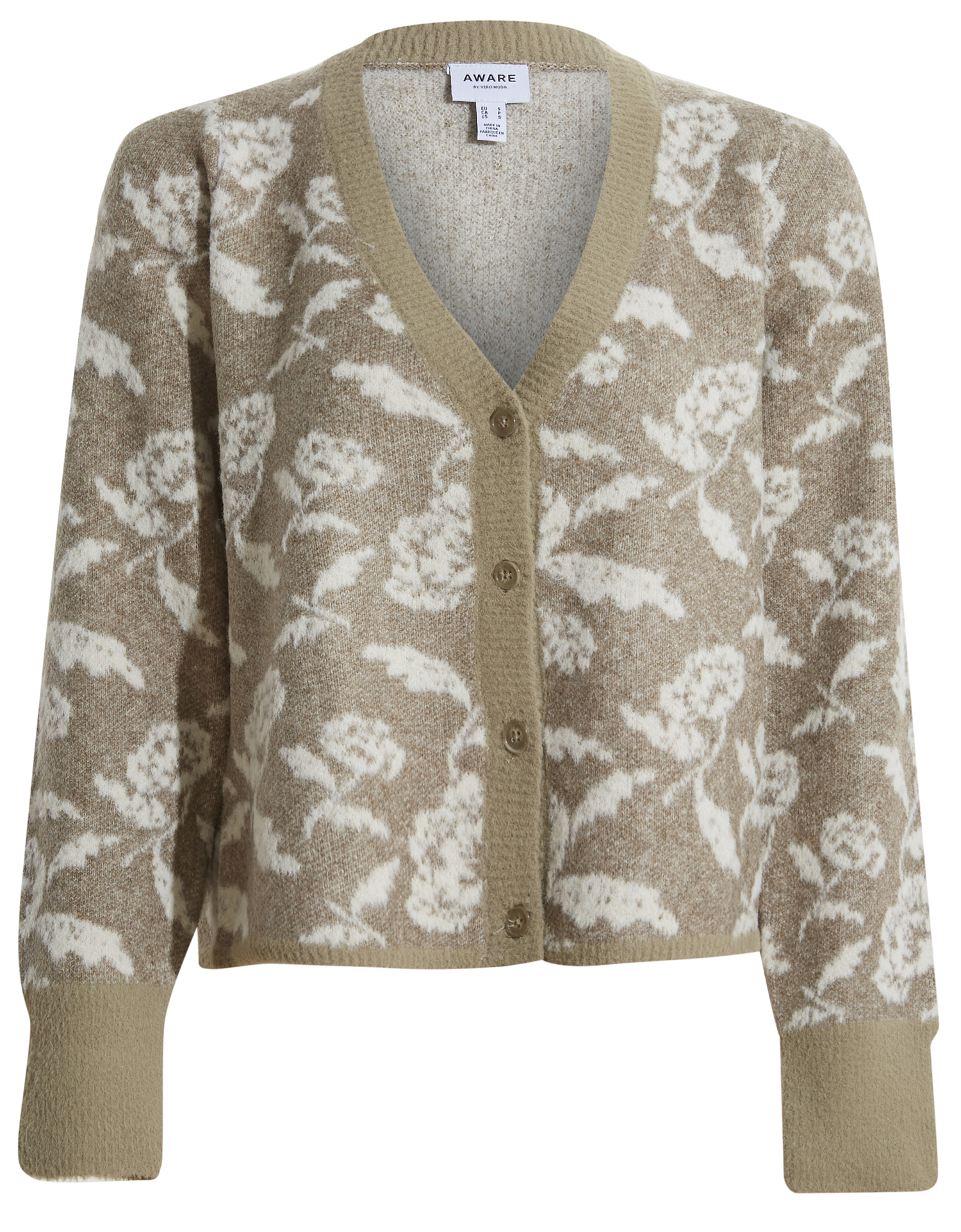 V-Neck Floral Cardigan