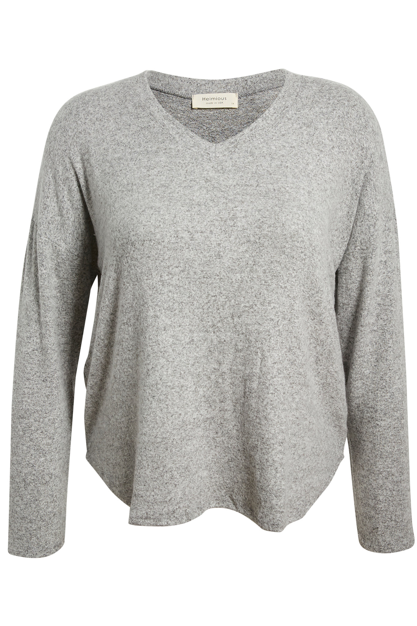Via Brushed Dropped Shoulder Top