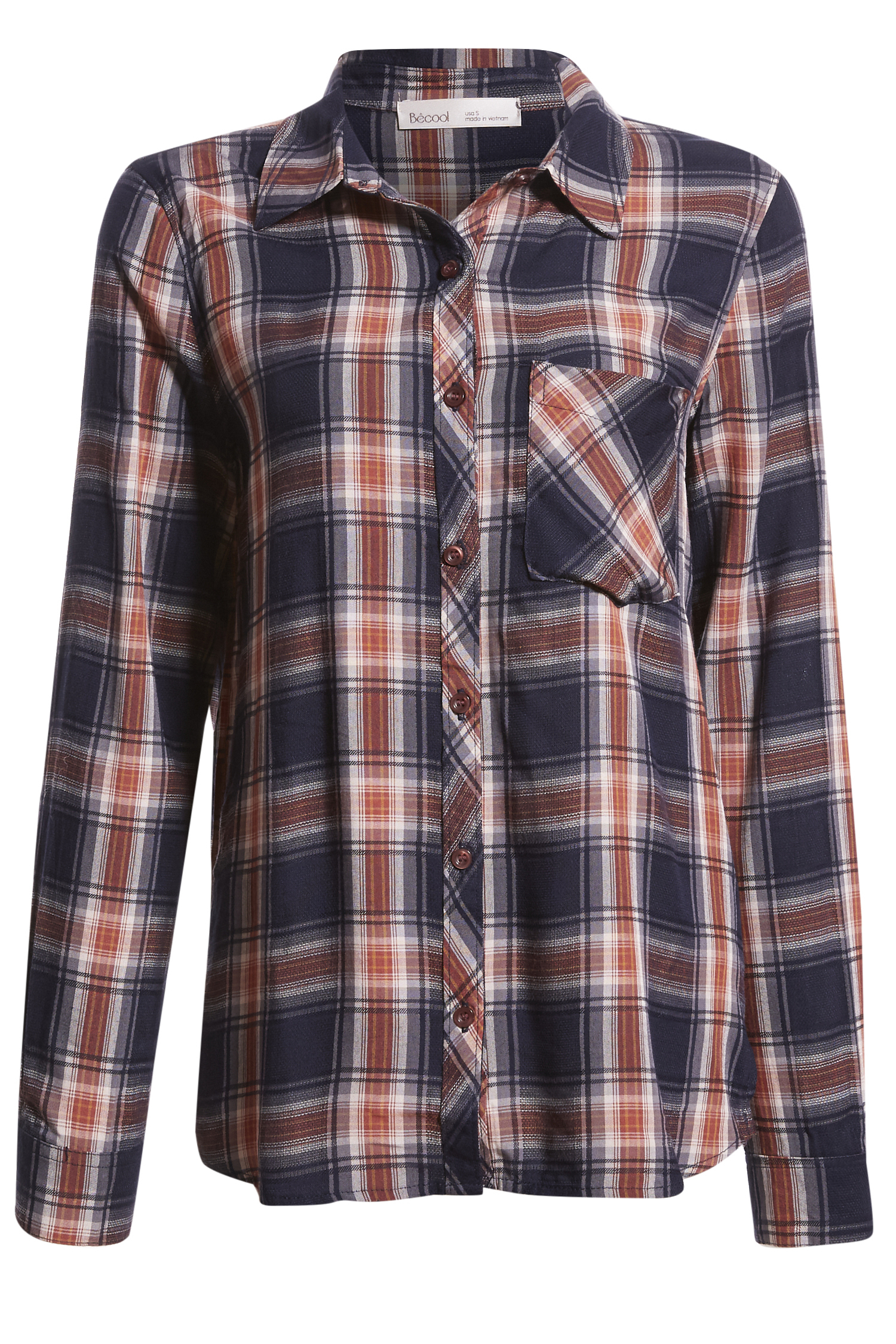 Plaid Button Front Shirt