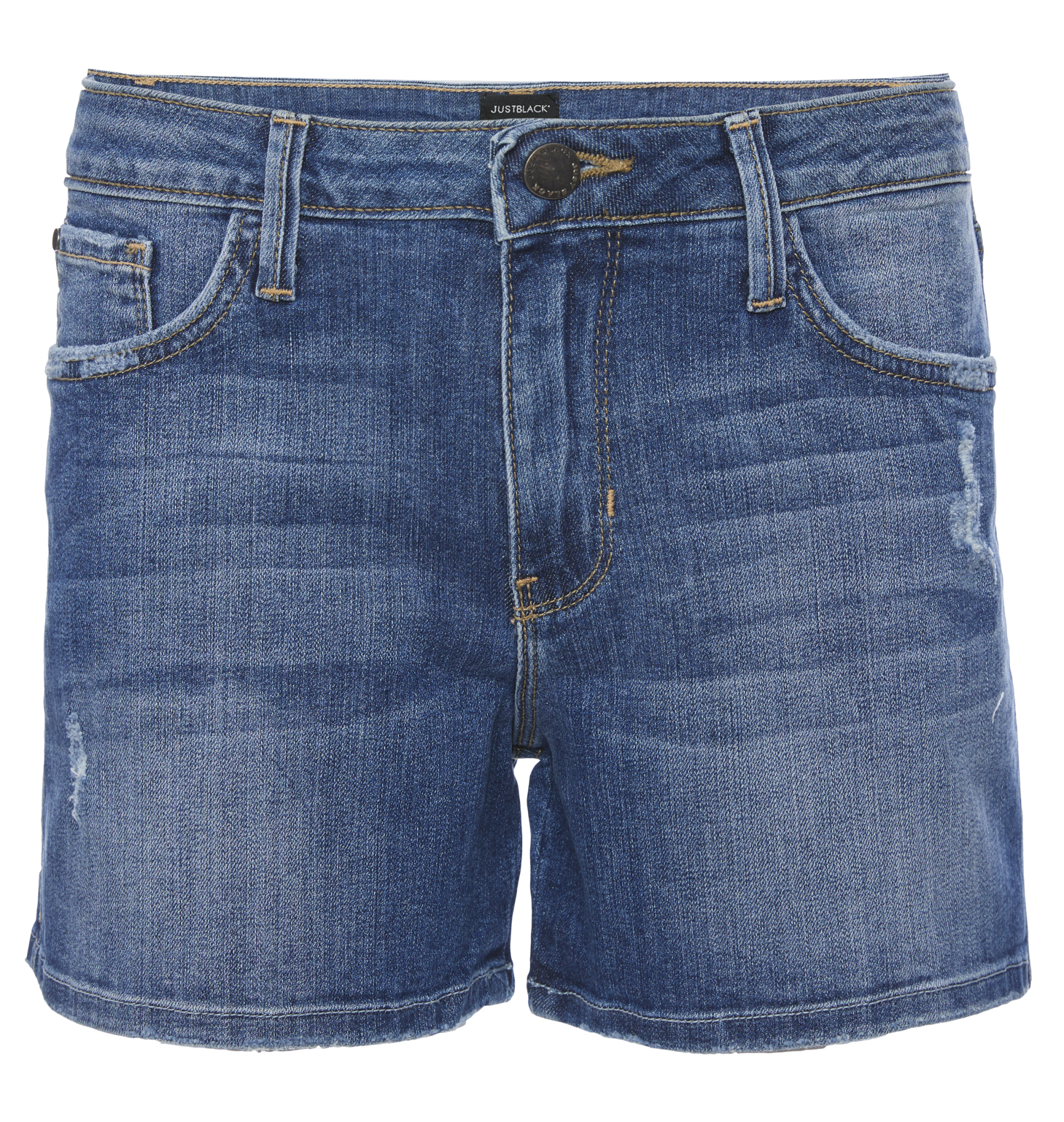 Just Black Basic Grinded Edge Shorts