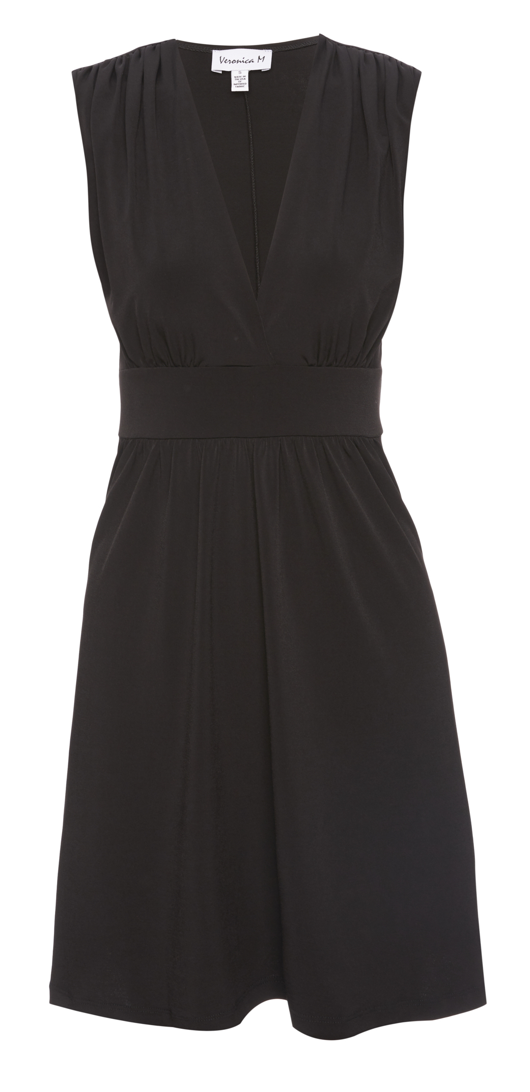 Veronica M V Neckline Sleeveless Dress