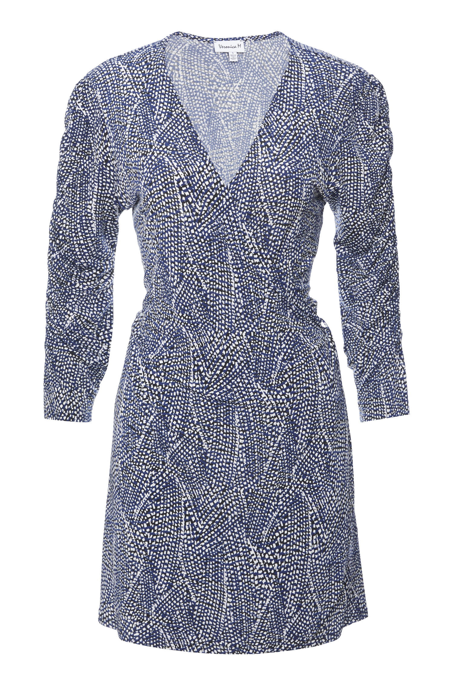 Veronica M Shirred Sleeve Wrap Dress