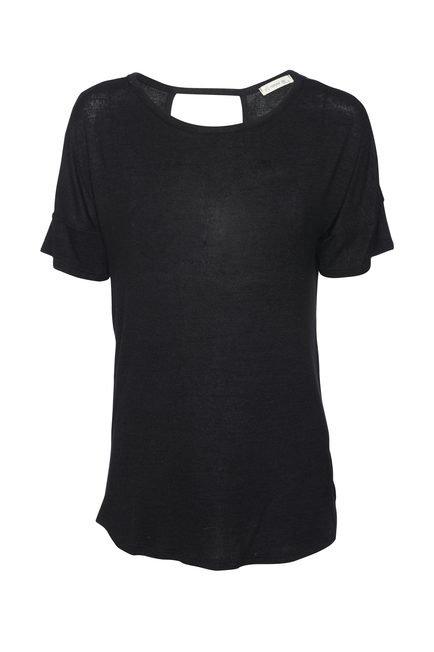 Short Sleeve Draped Open Back