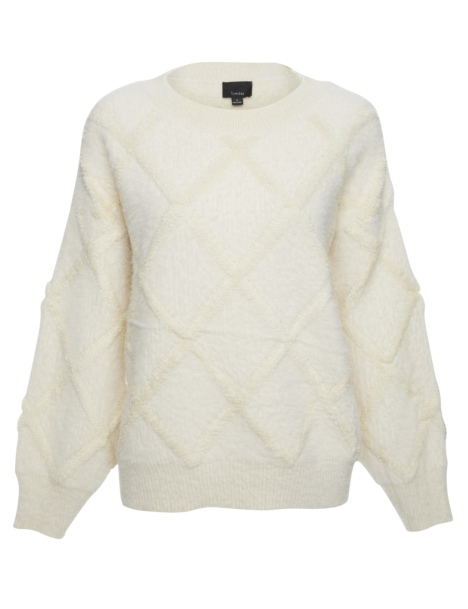 Crew Neck Eyelash Sweater