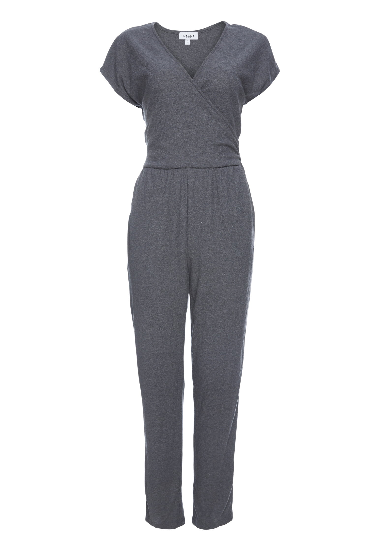 Surplice Short Sleeve Jumpsuit