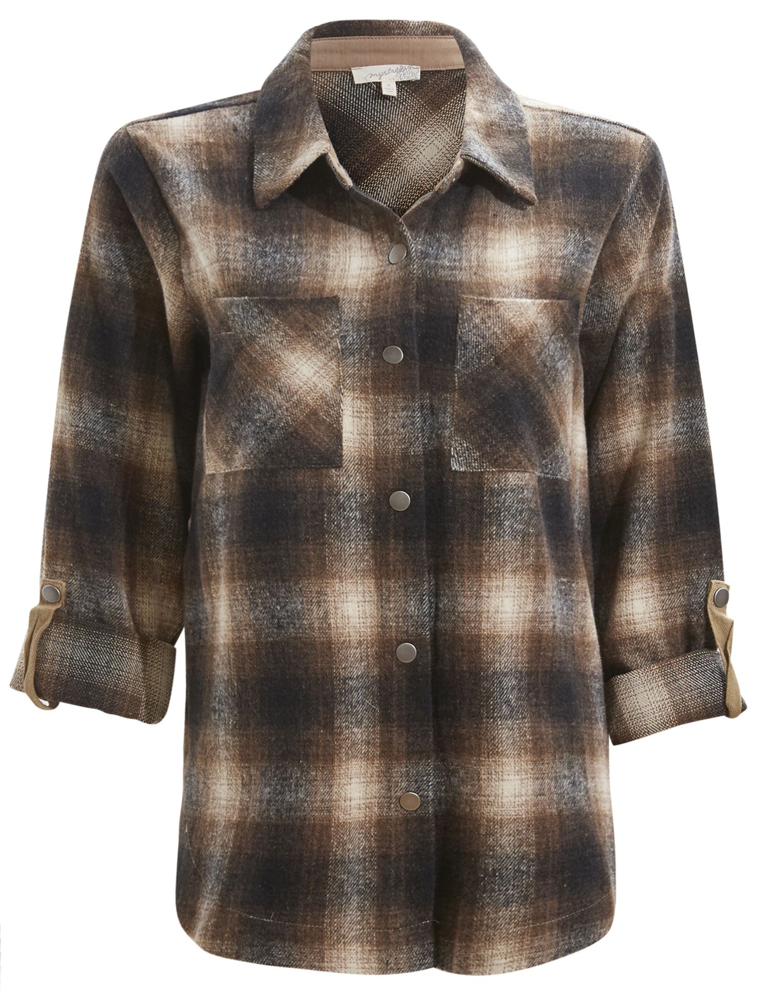 Plaid Button Down with Rolled Sleeves