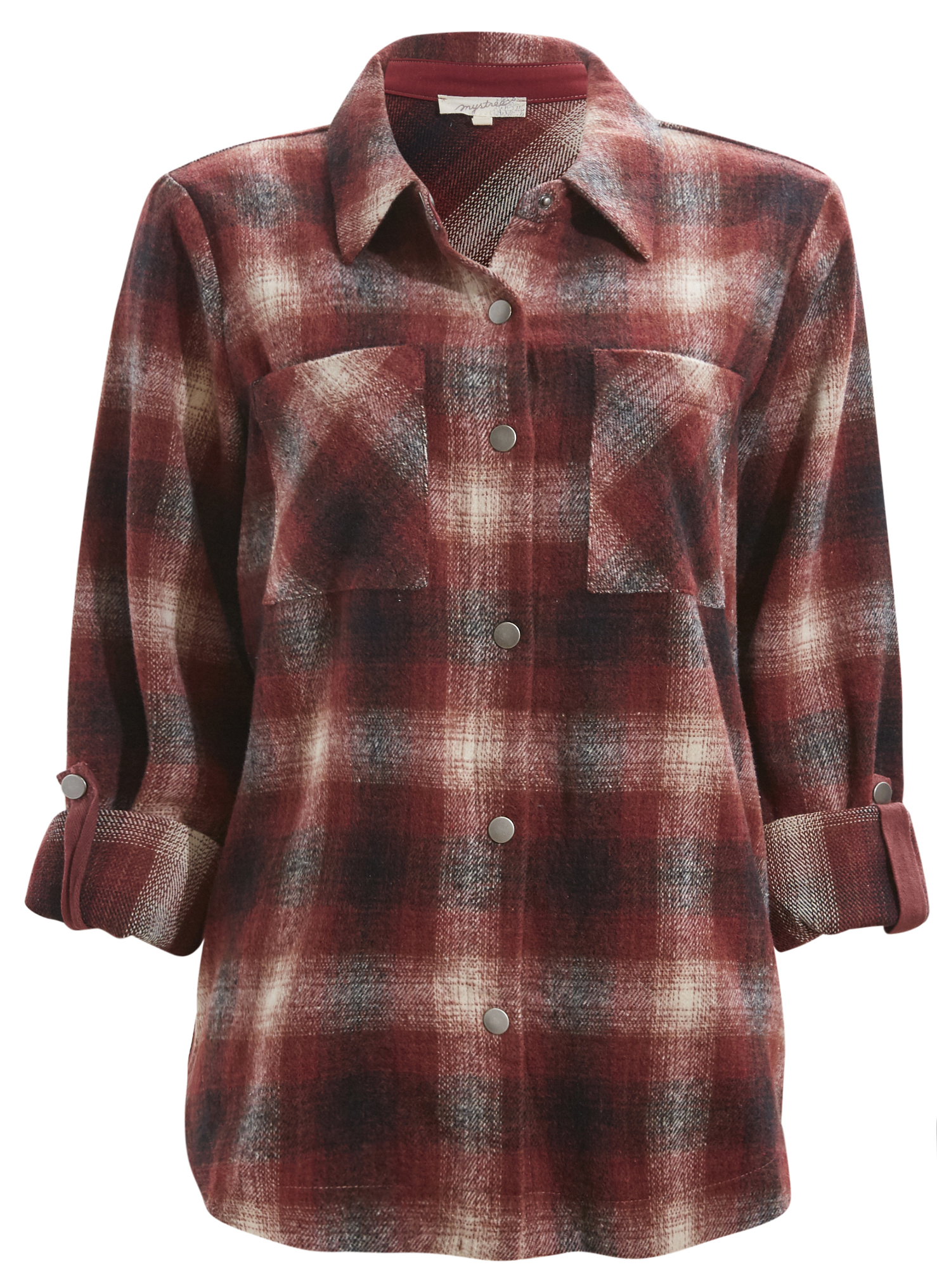 Plaid Button Down with Rolled Sleeves