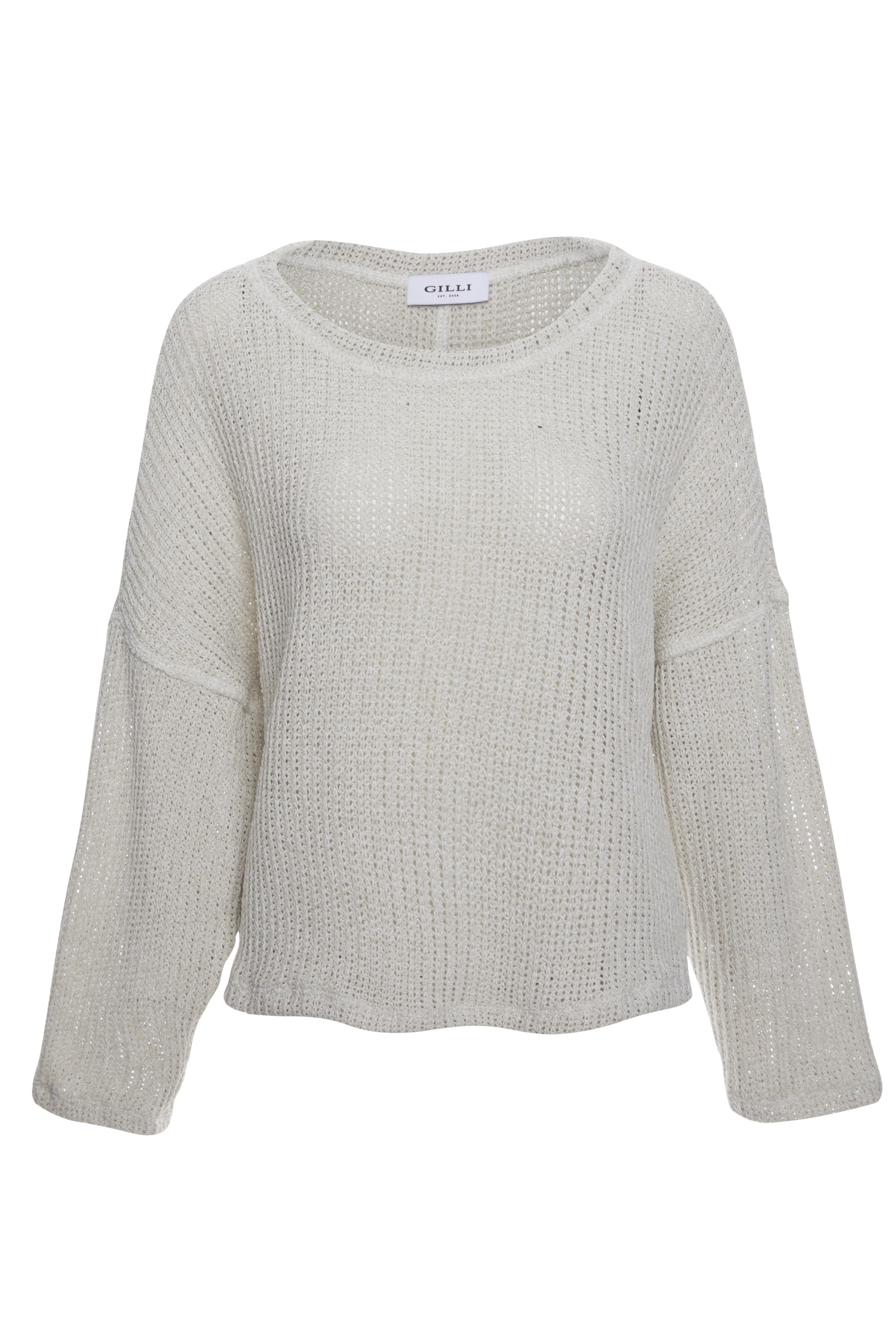 Open Weave Knit Top in OffWhite S L DAILYLOOK