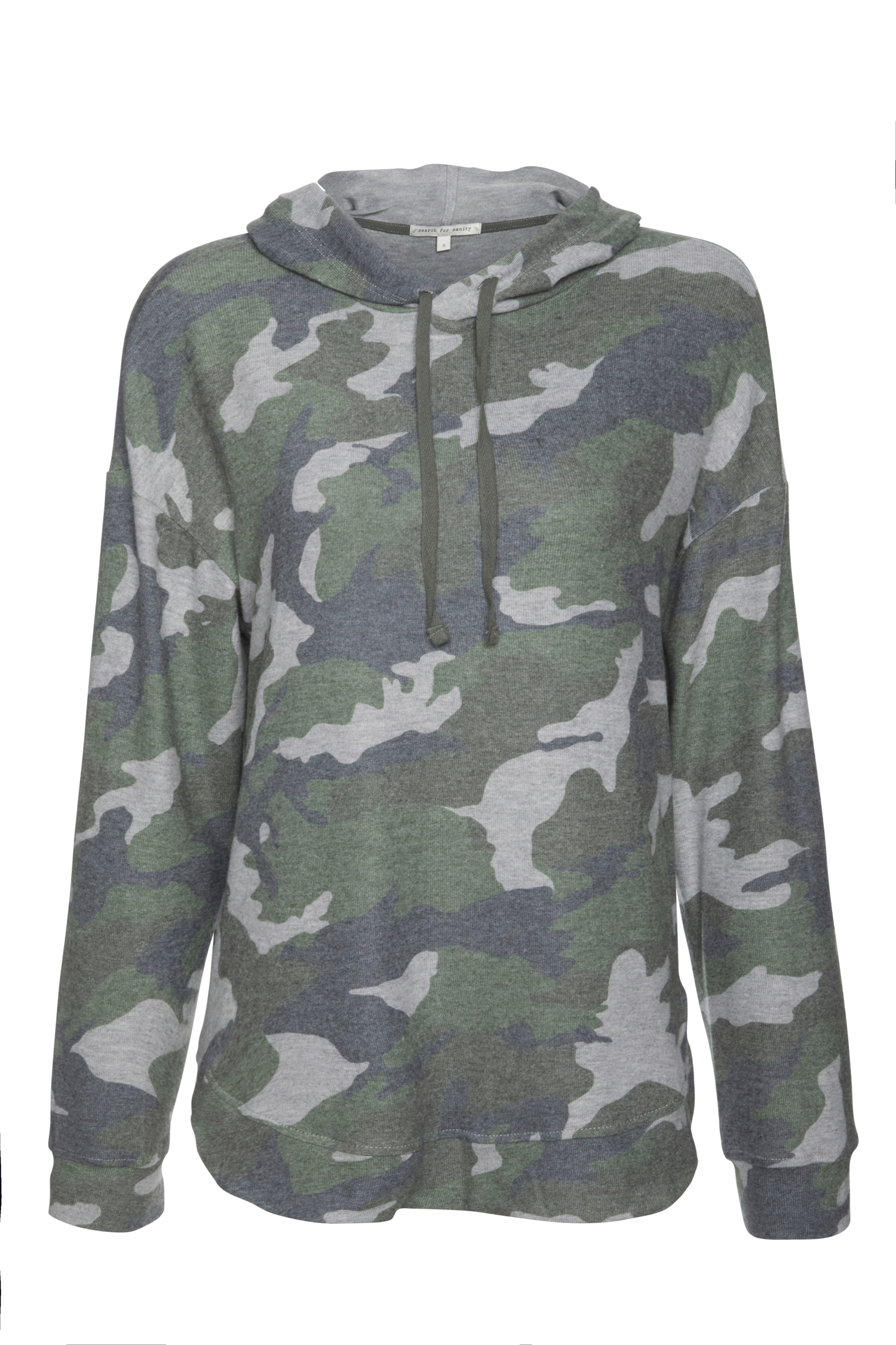 Search for Sanity Camo Shirttail Hem Hoodie