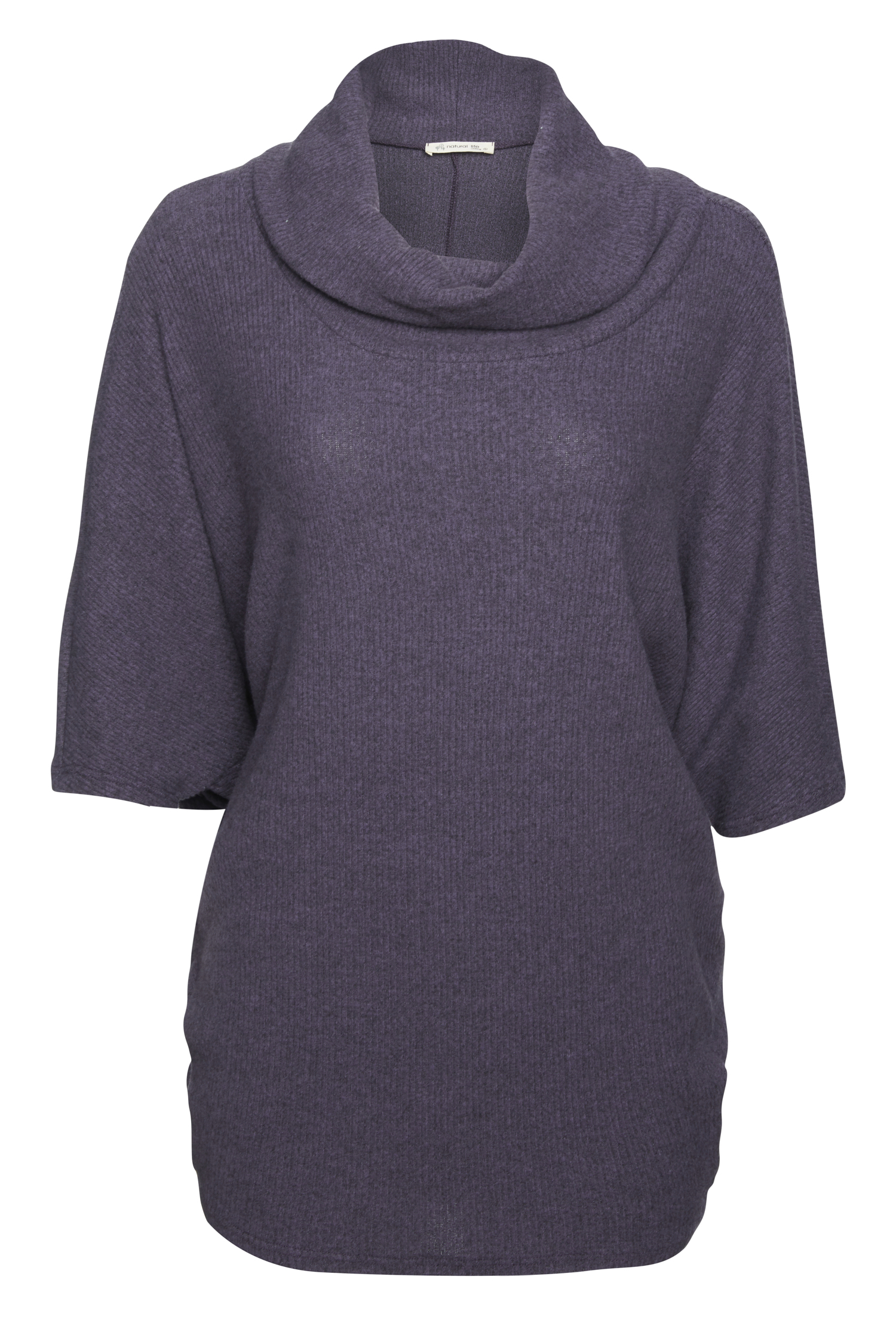 Cowl Neck 3/4 Sleeve Brushed Top