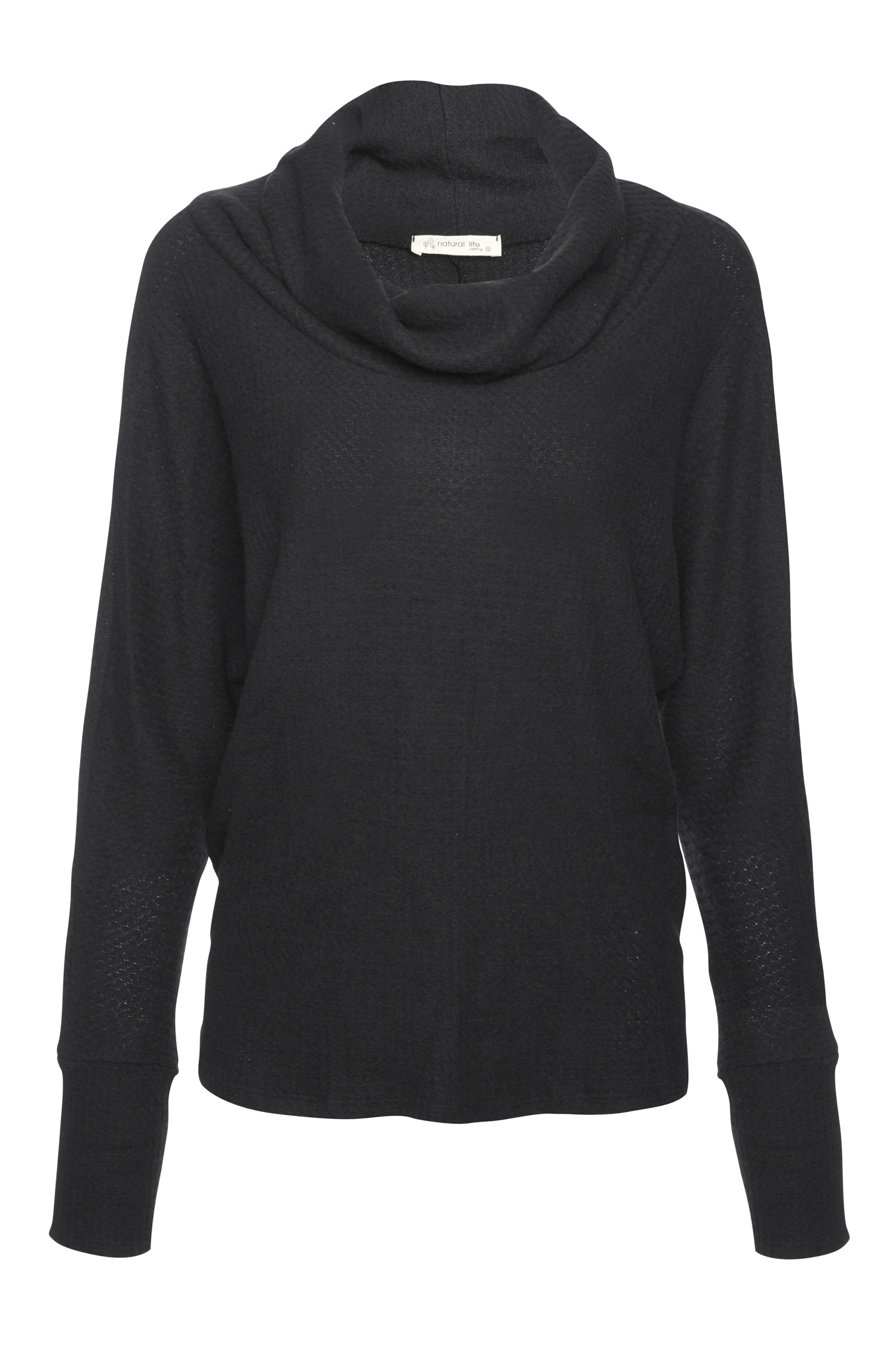 Cowl Neck Brushed Waffle Knit Top