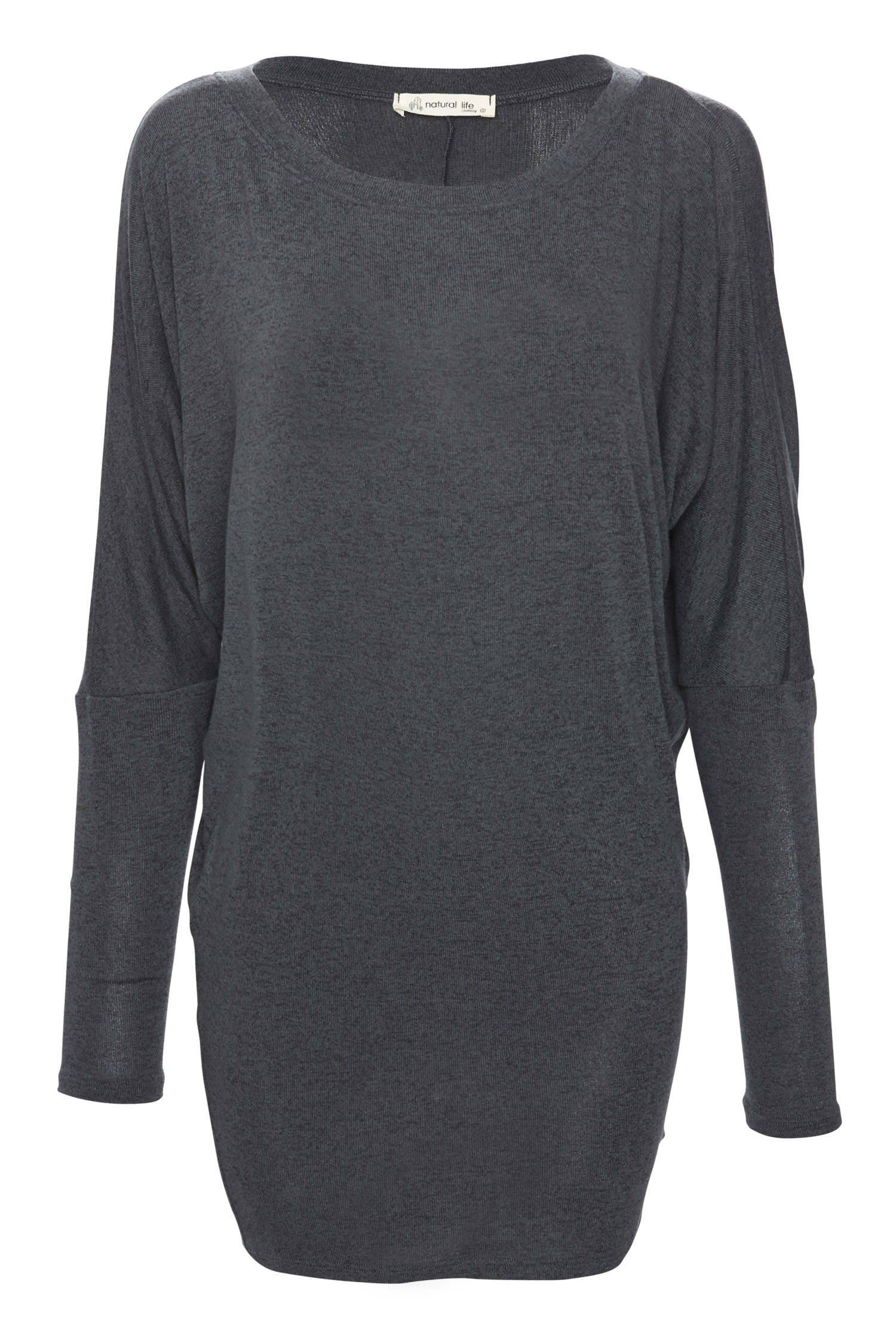 Boat Neck Long Sleeve Hacci Top