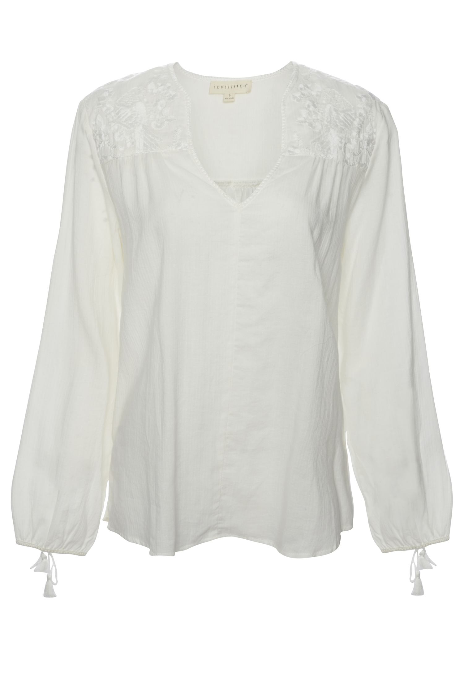 Long Sleeve Embroidered Top