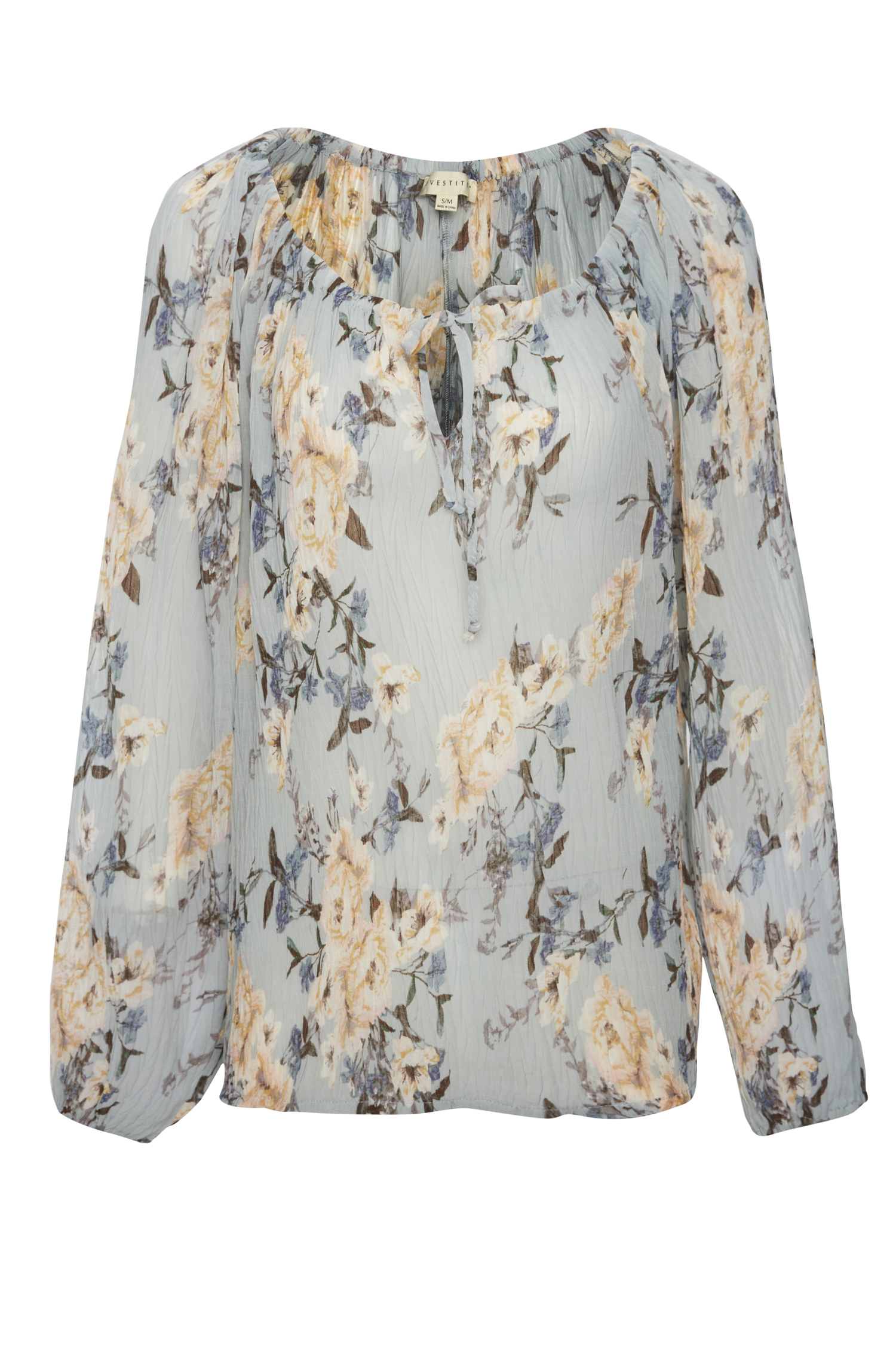 Floral Print Peasant Top