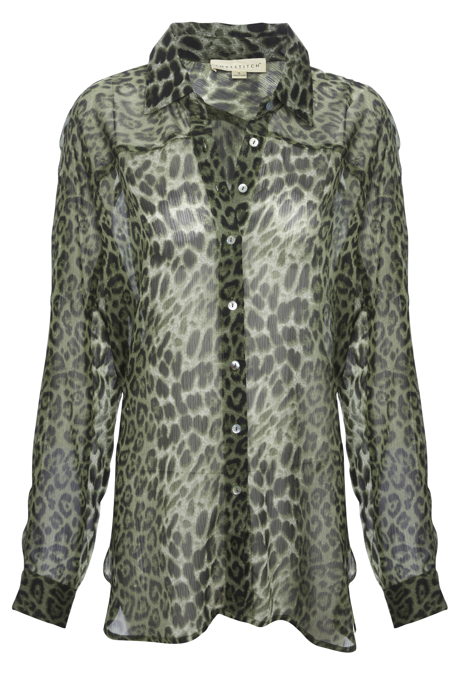 Leopard Print Button Down Top