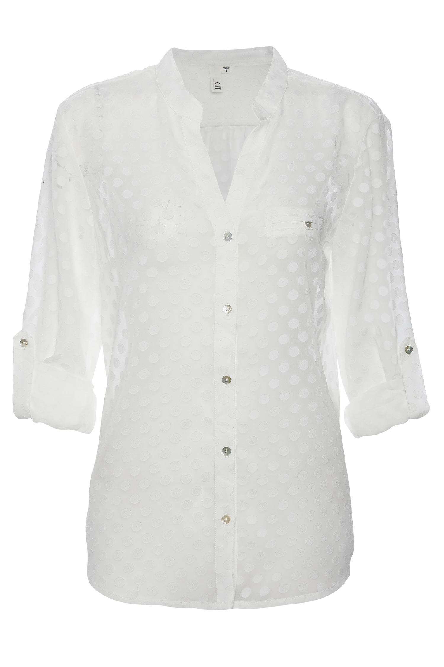 Kut from the Kloth Polka Dot Long Sleeve Blouse