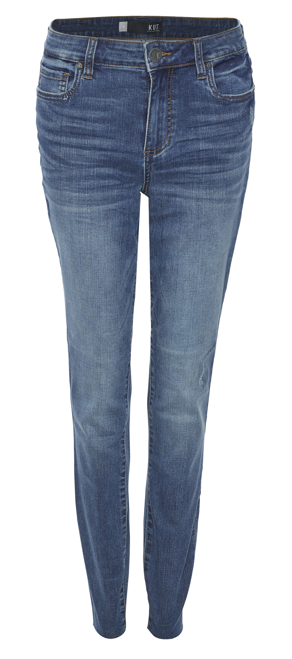 Kut from the Kloth High Rise Ankle Skinny with Raw Hem