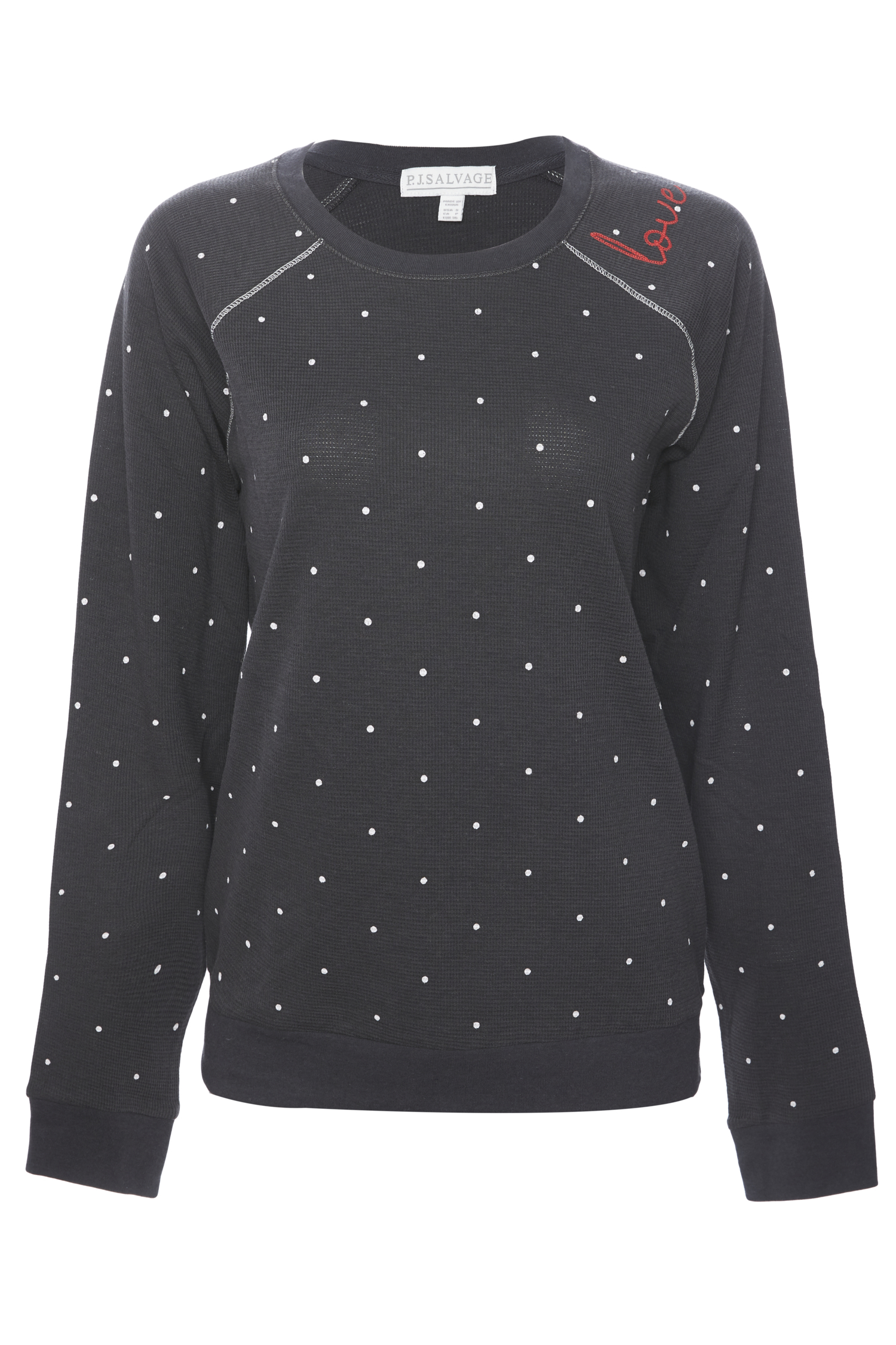 PJ Salvage Polka Dot Pullover