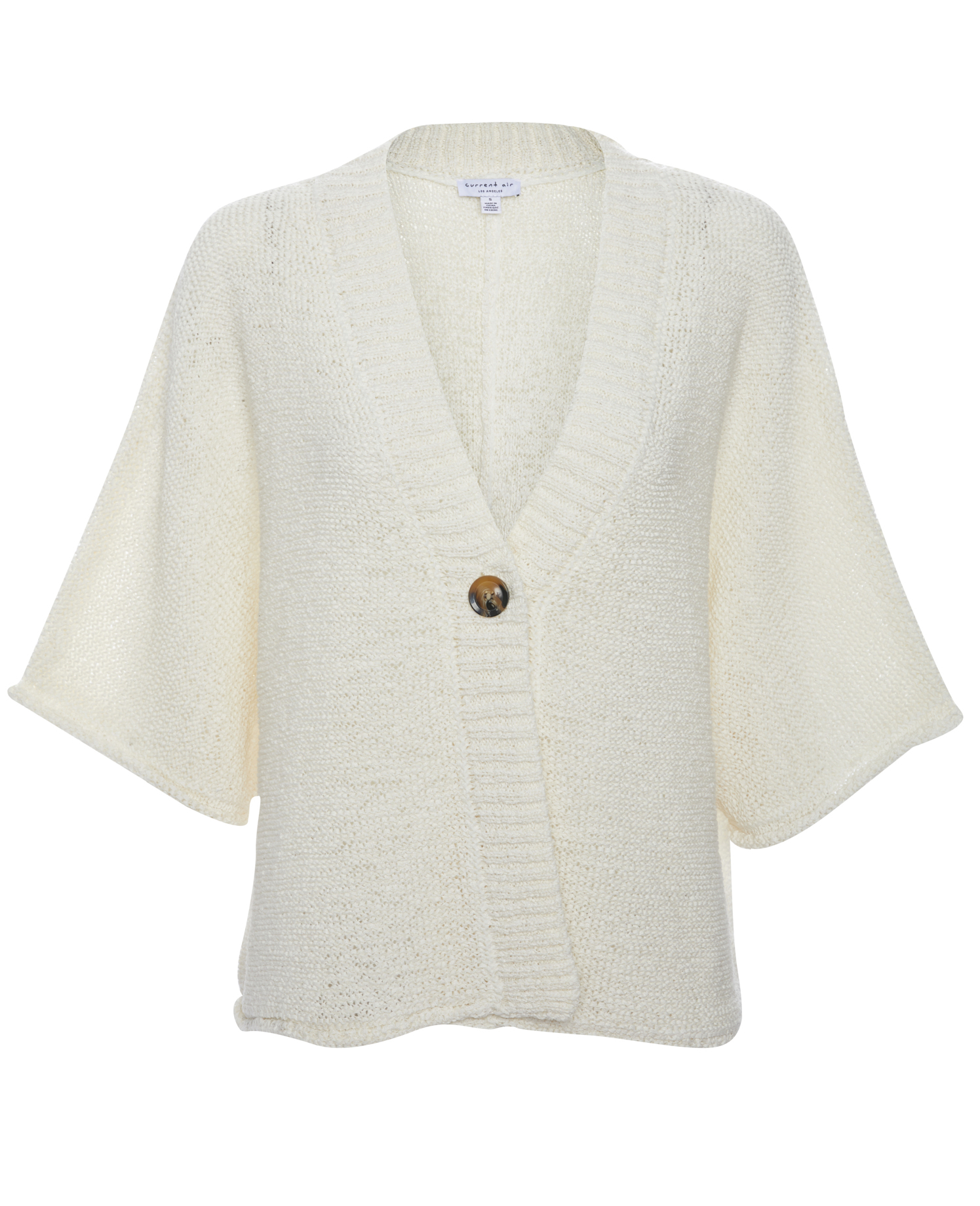 Current Air Open Knit Cardigan in Ivory | DAILYLOOK