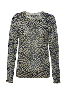 Liverpool Leopard Print Knit Top